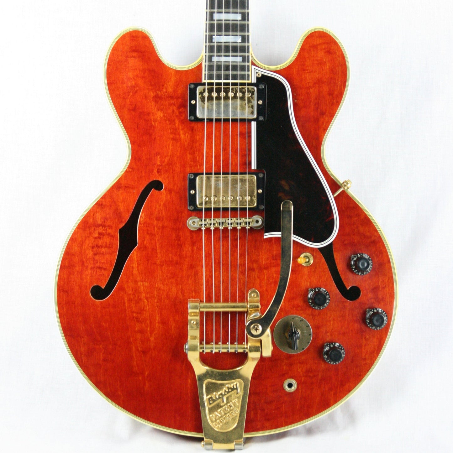 1960 Gibson ES-355 TDSV! CLEAN, PAF's, Watermelon Cherry w/ FLAME! Bigsby