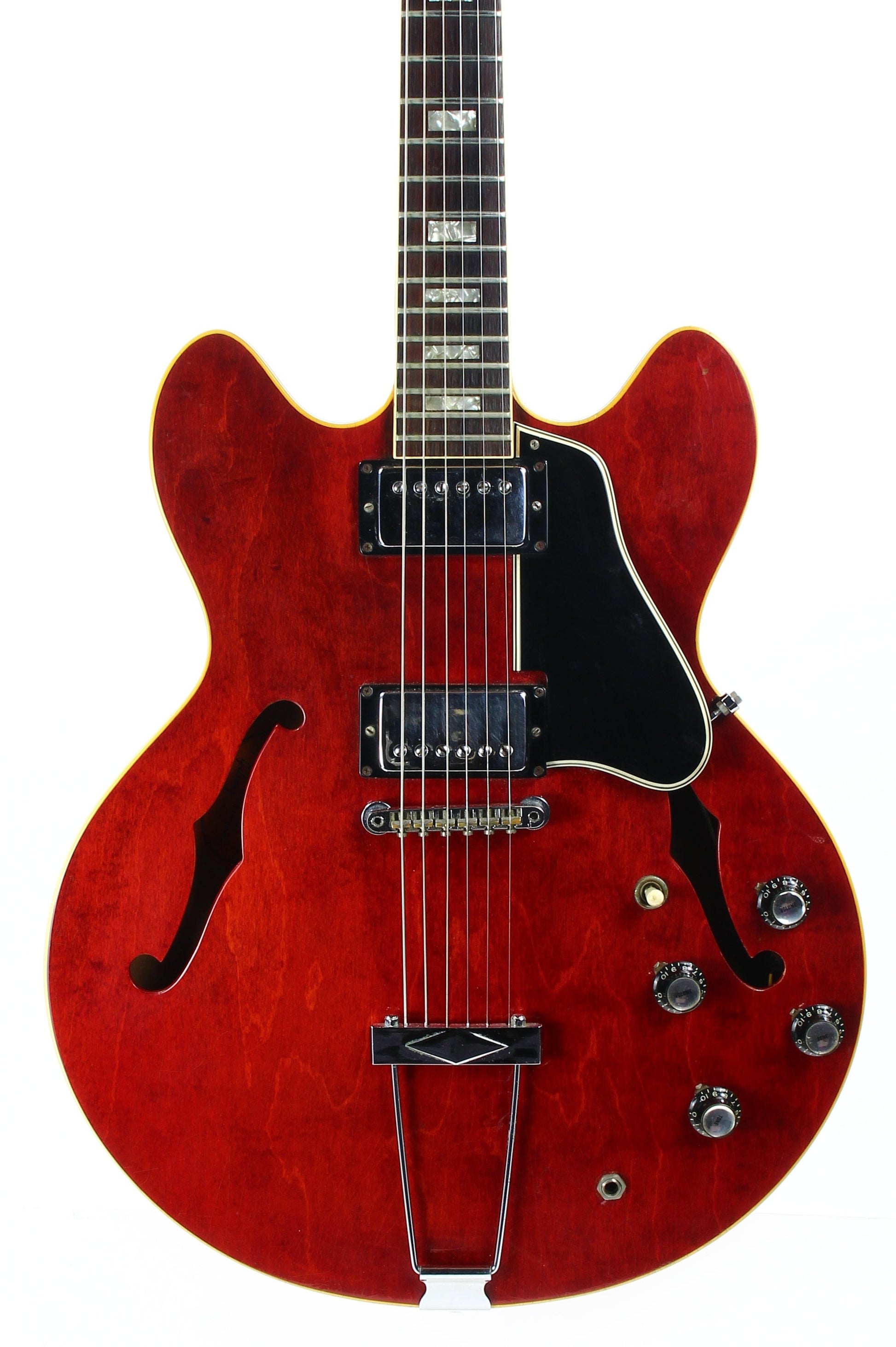1967 Gibson ES-335 TDC Cherry Red | Dual Patent Number Sticker Humbuckers, Vintage Semi-Hollow Body ES335