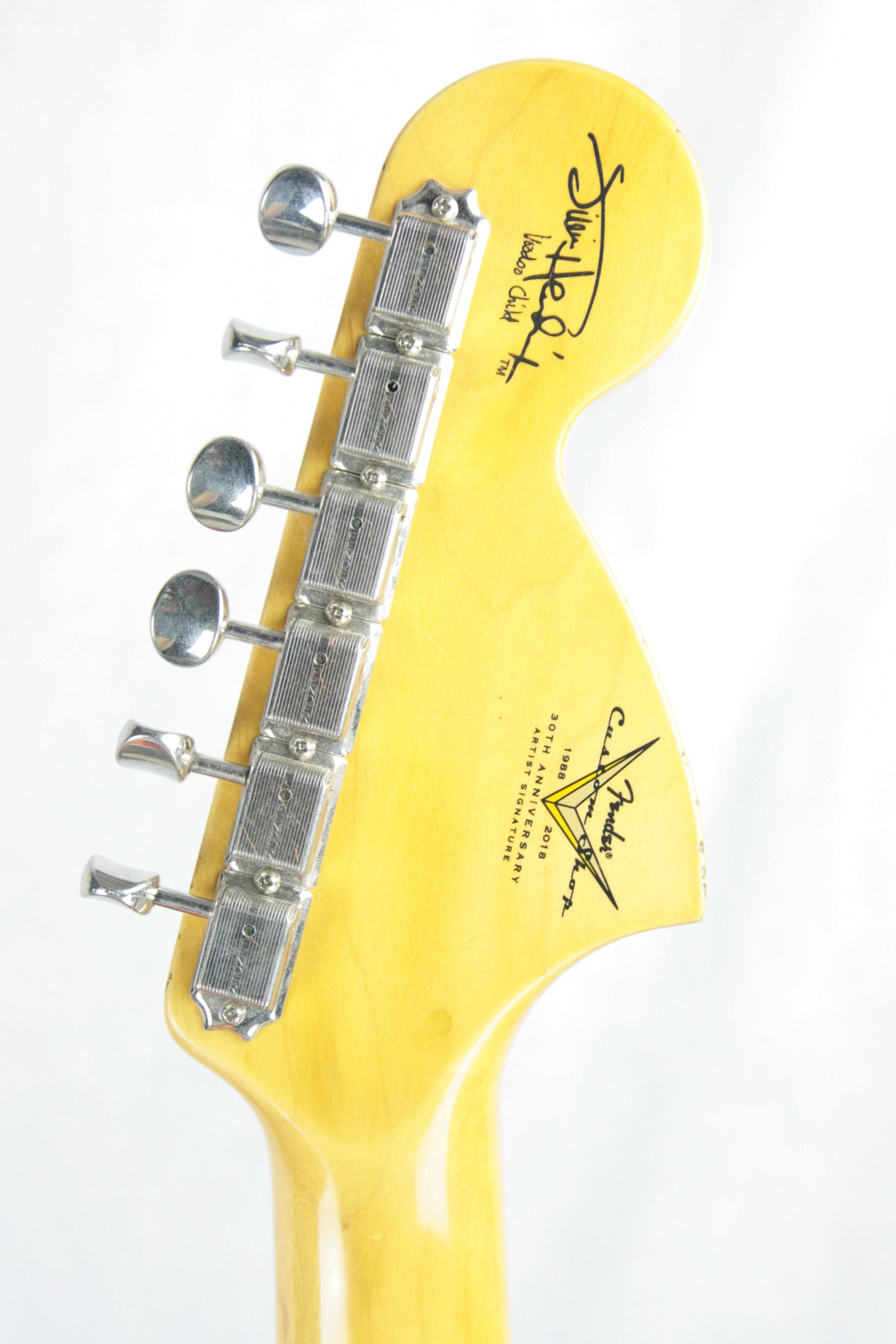 2018 Fender Custom Shop Jimi Hendrix Voodoo Child Stratocaster Journeyman Relic Black Strat Maple Cap Neck
