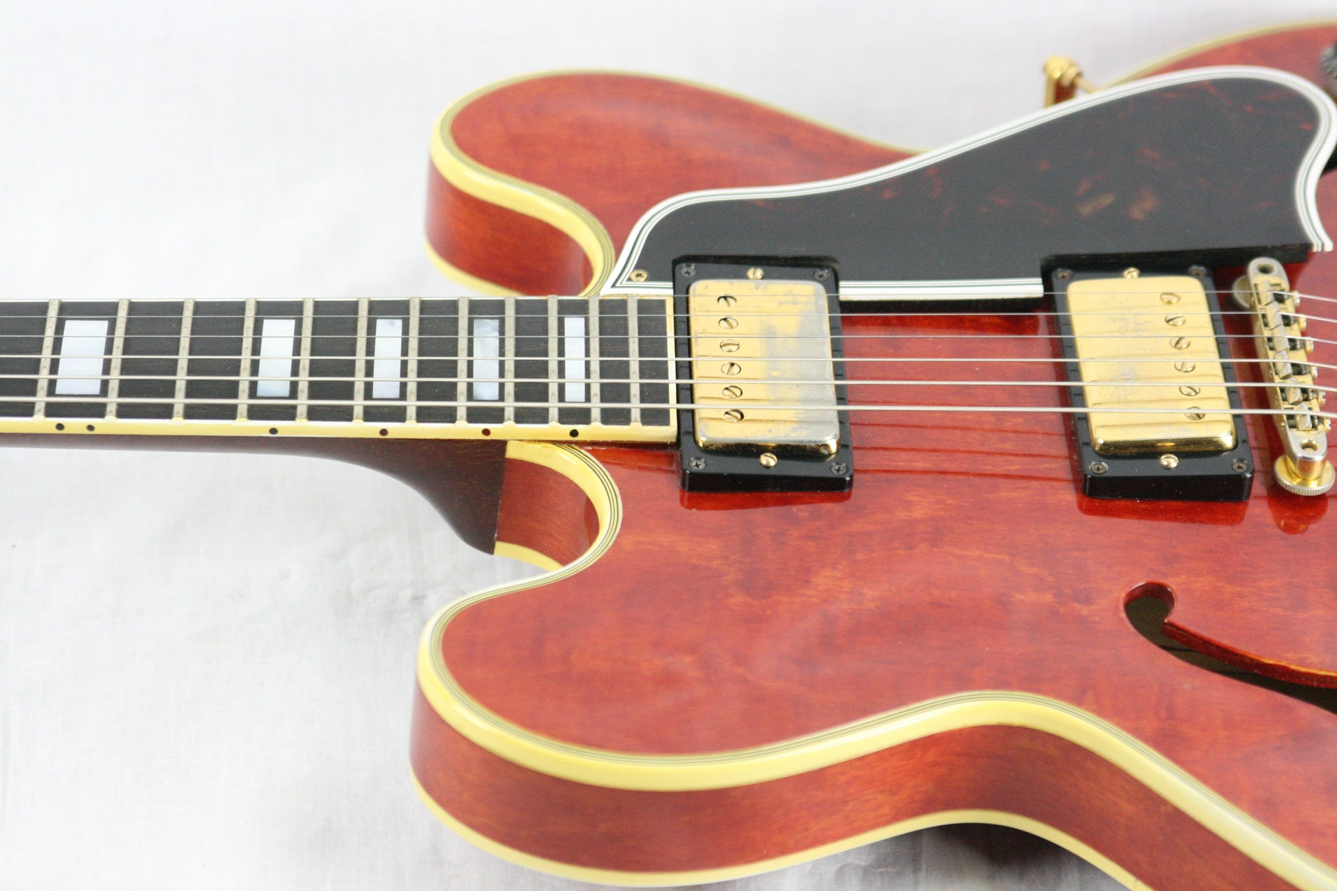 1960 Gibson ES-355 TDSV! CLEAN, PAF's, Watermelon Cherry w/ FLAME! Bigsby