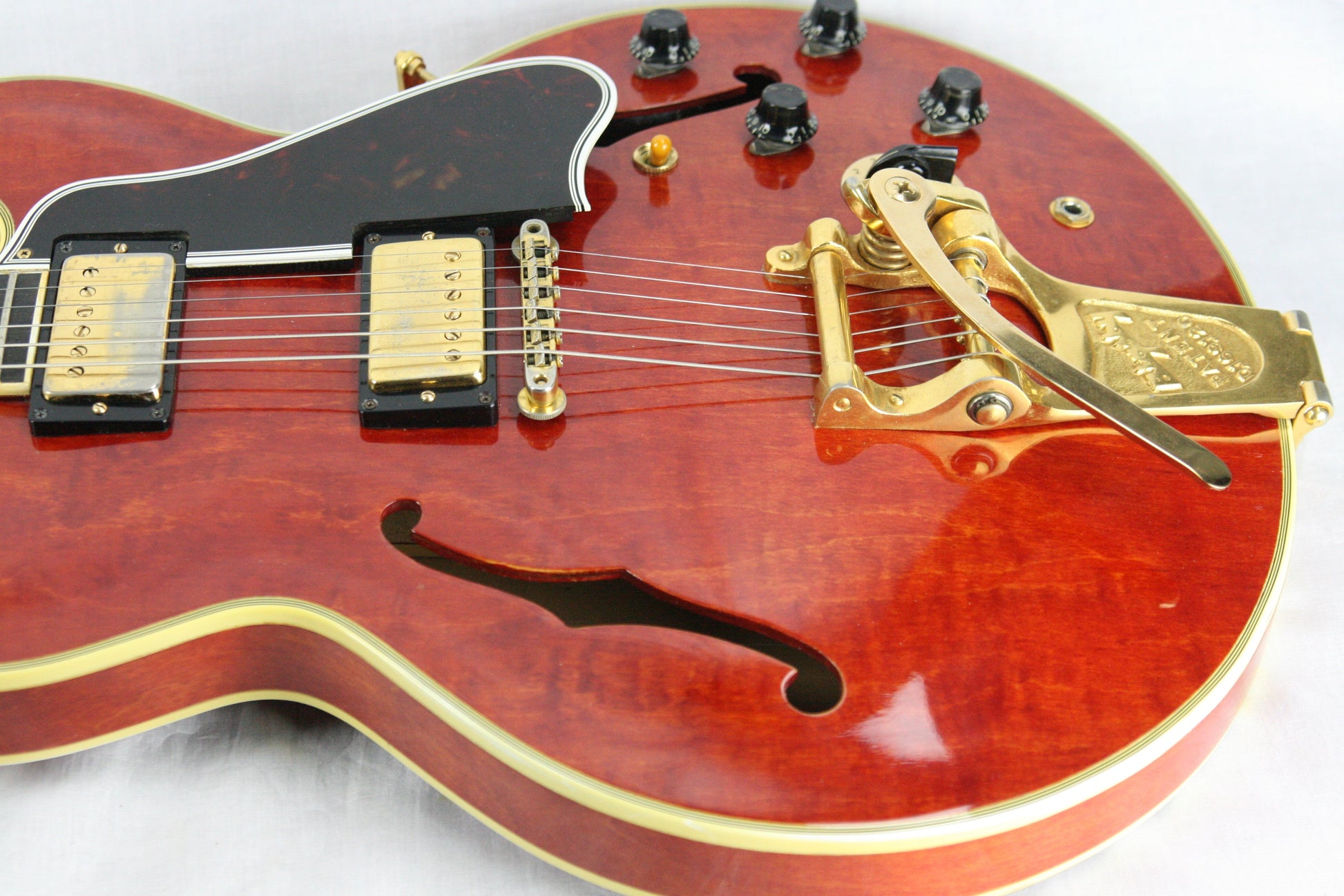1960 Gibson ES-355 TDSV! CLEAN, PAF's, Watermelon Cherry w/ FLAME! Bigsby