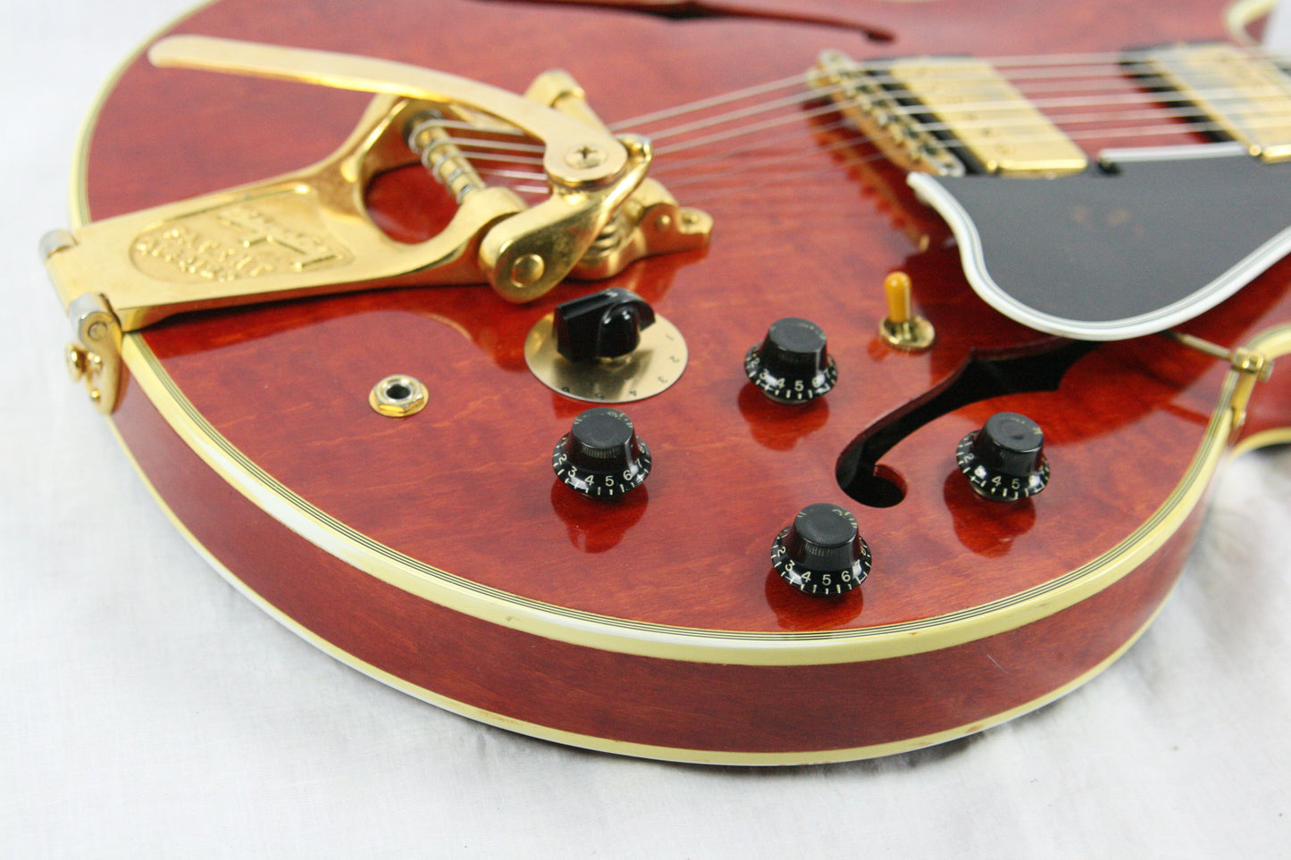 1960 Gibson ES-355 TDSV! CLEAN, PAF's, Watermelon Cherry w/ FLAME! Bigsby