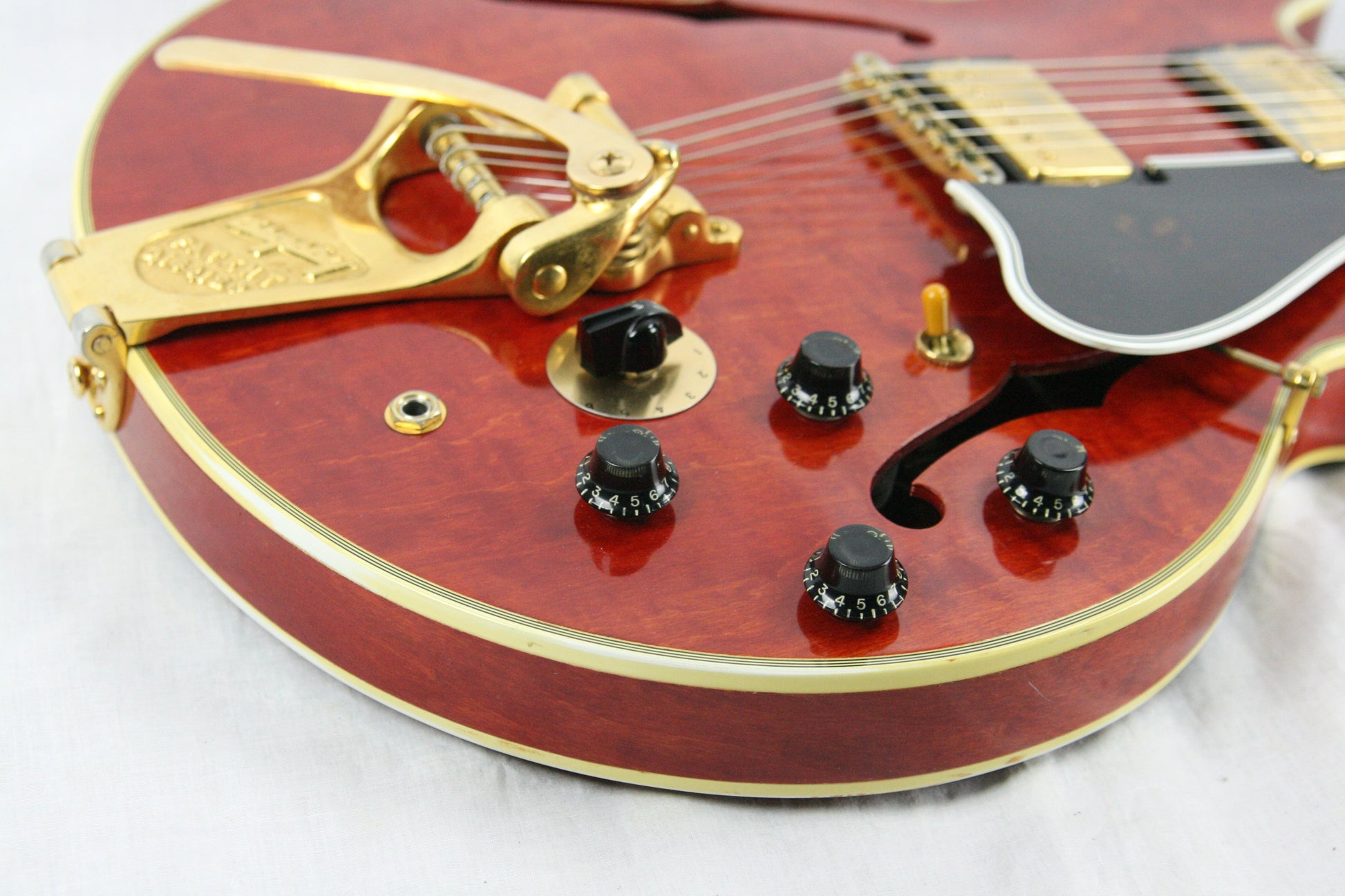 1960 Gibson ES-355 TDSV! CLEAN, PAF's, Watermelon Cherry w/ FLAME! Bigsby