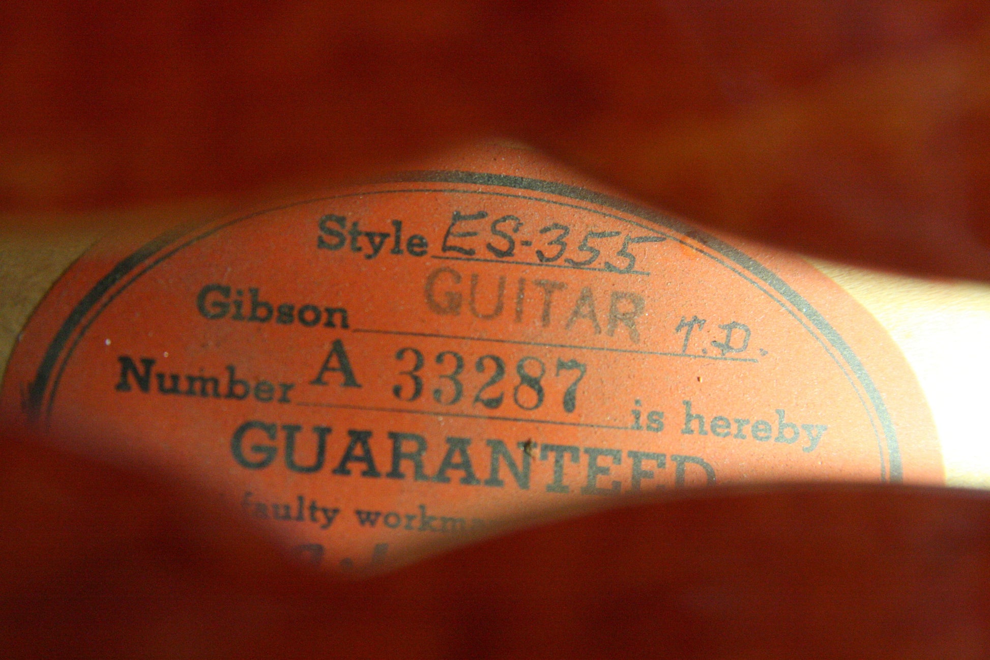 1960 Gibson ES-355 TDSV! CLEAN, PAF's, Watermelon Cherry w/ FLAME! Bigsby