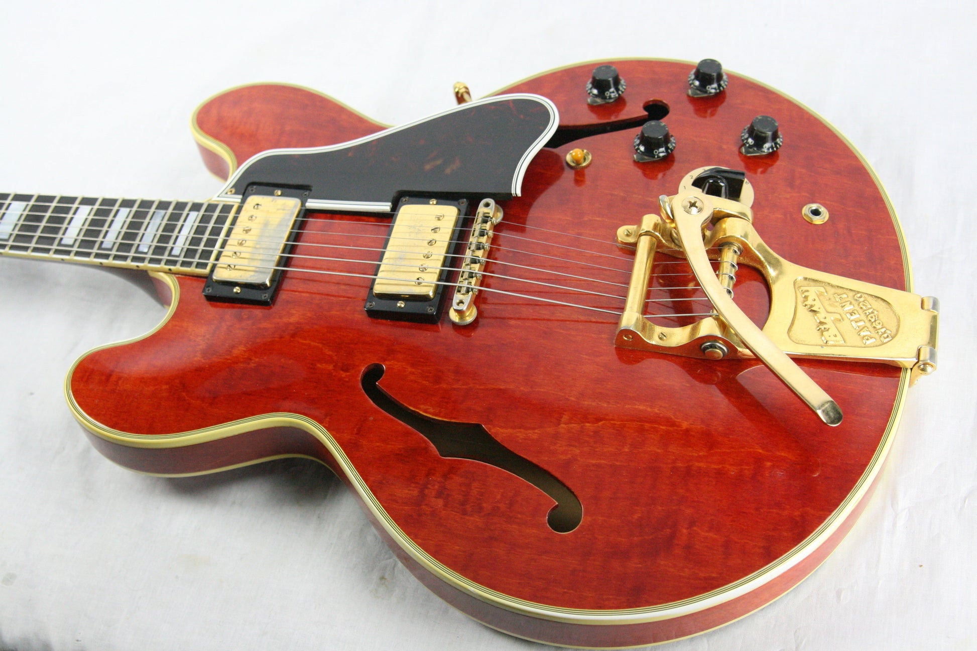 1960 Gibson ES-355 TDSV! CLEAN, PAF's, Watermelon Cherry w/ FLAME! Bigsby
