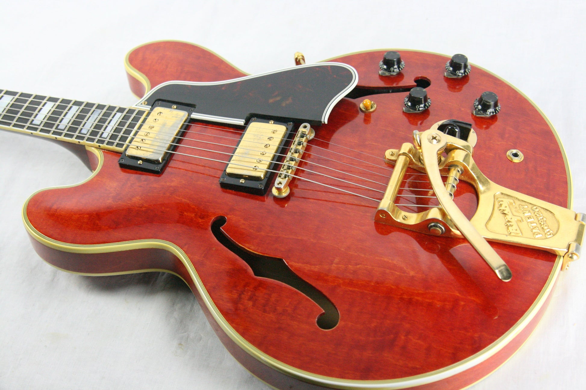1960 Gibson ES-355 TDSV! CLEAN, PAF's, Watermelon Cherry w/ FLAME! Bigsby