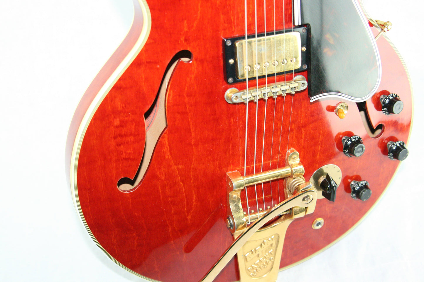 1960 Gibson ES-355 TDSV! CLEAN, PAF's, Watermelon Cherry w/ FLAME! Bigsby