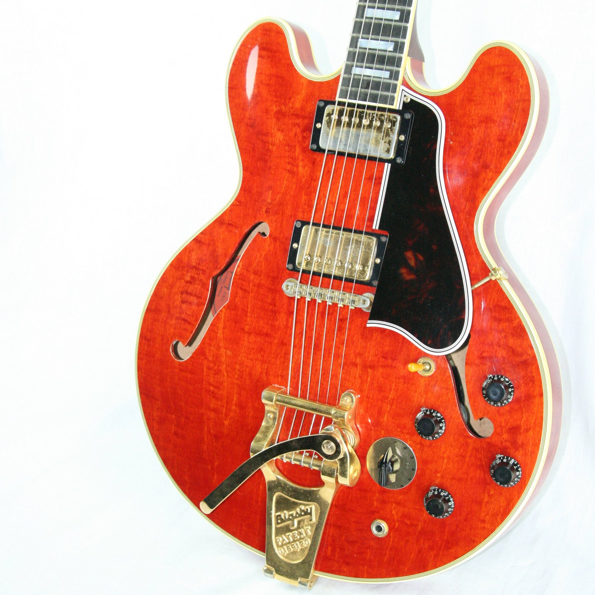 1960 Gibson ES-355 TDSV! CLEAN, PAF's, Watermelon Cherry w/ FLAME! Bigsby