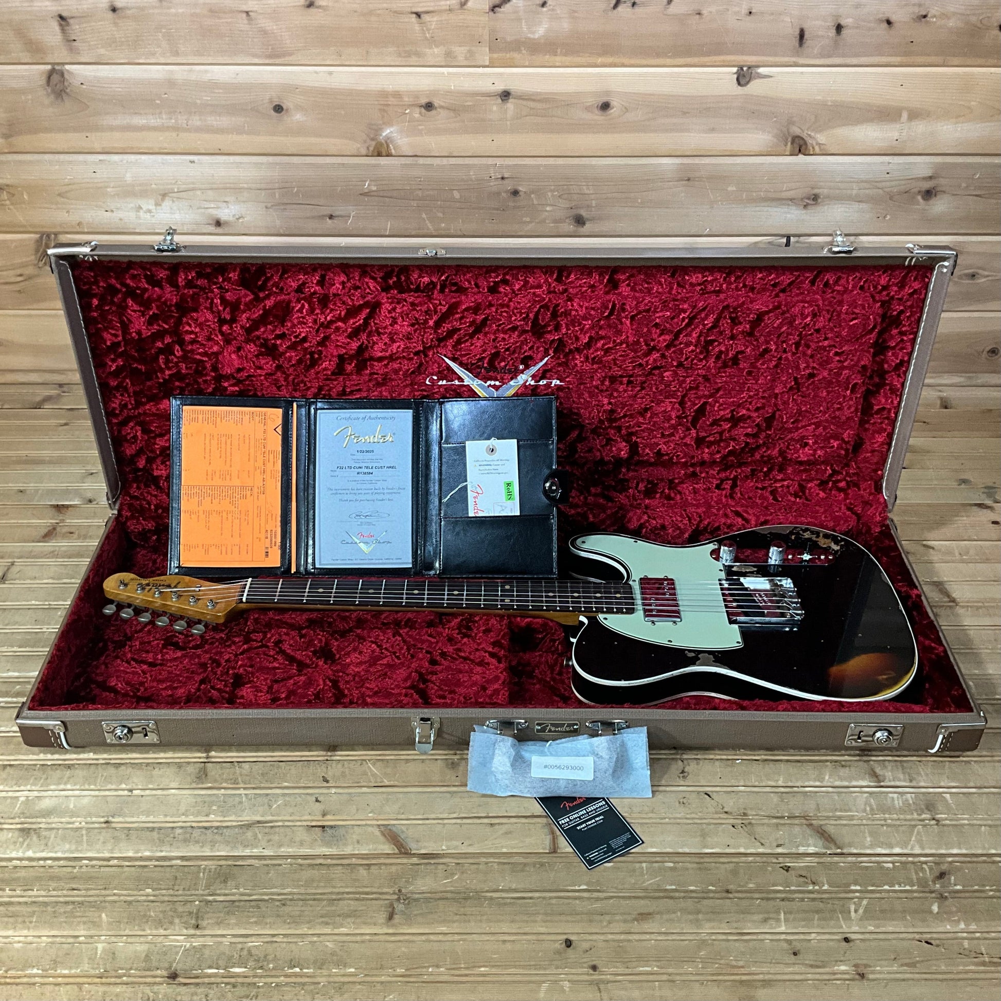 Fender Custom Shop F22 Limtied CuNiFe Telecaster Heavy Relic - Aged Black Over 3-Color Sunburst