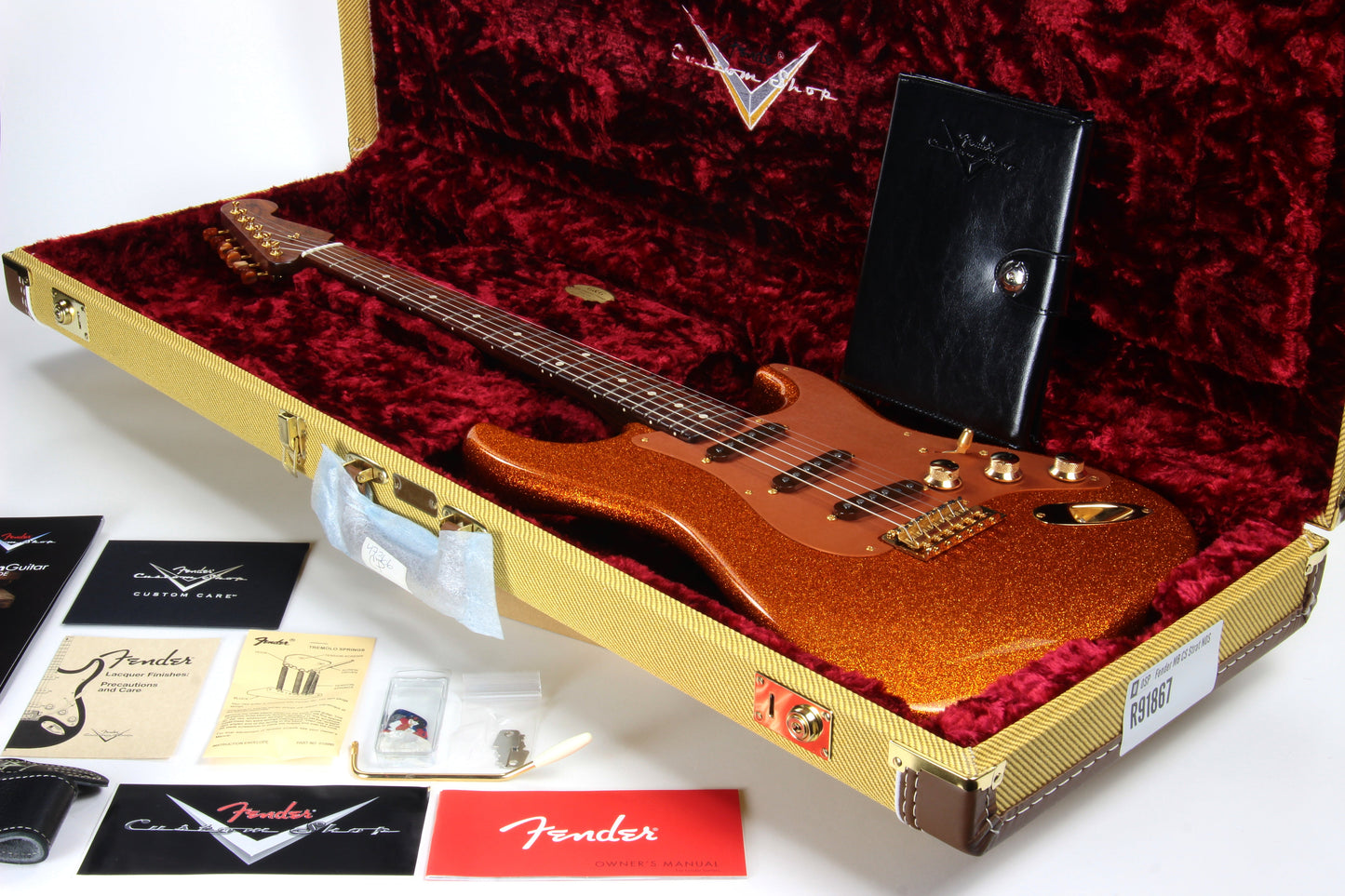 Fender Custom Shop Paul Waller Masterbuilt '56 Stratocaster Orange Sparkle - Solid CITES Rosewood Neck!