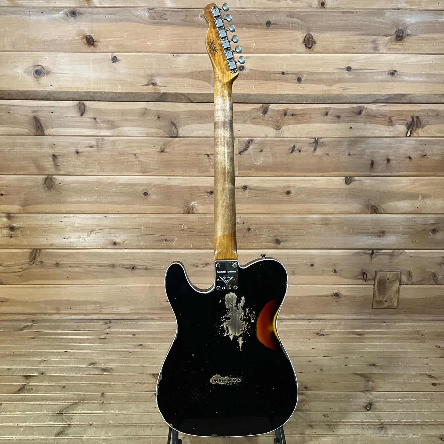 Fender Custom Shop F22 Limtied CuNiFe Telecaster Heavy Relic - Aged Black Over 3-Color Sunburst