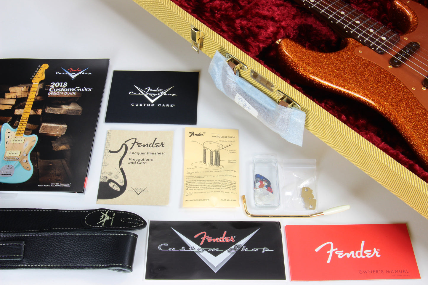 Fender Custom Shop Paul Waller Masterbuilt '56 Stratocaster Orange Sparkle - Solid CITES Rosewood Neck!
