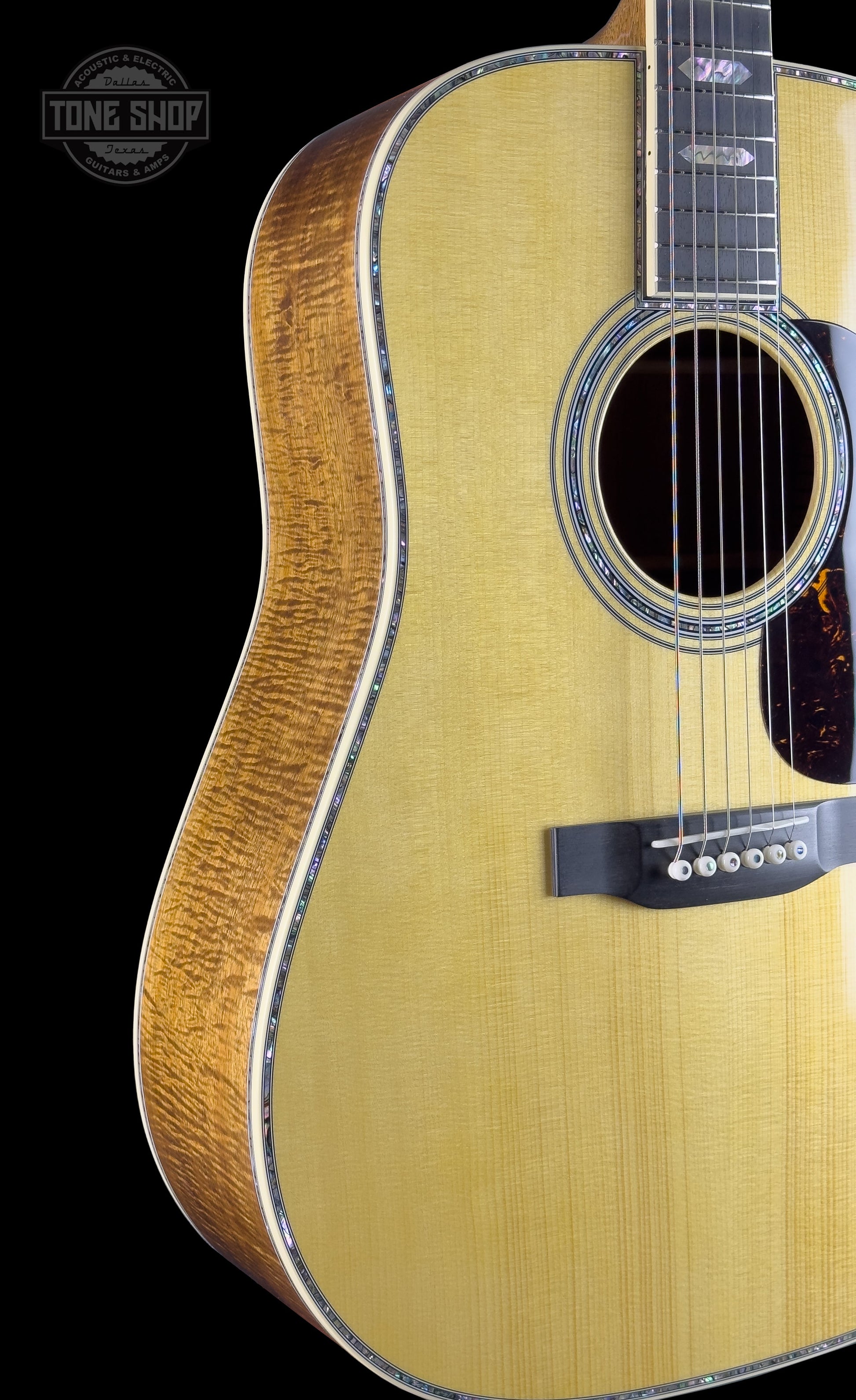 Martin Custom Shop Dread 45 Style Adirondack/Exceptional Broad Figure Koa w/case 2964096