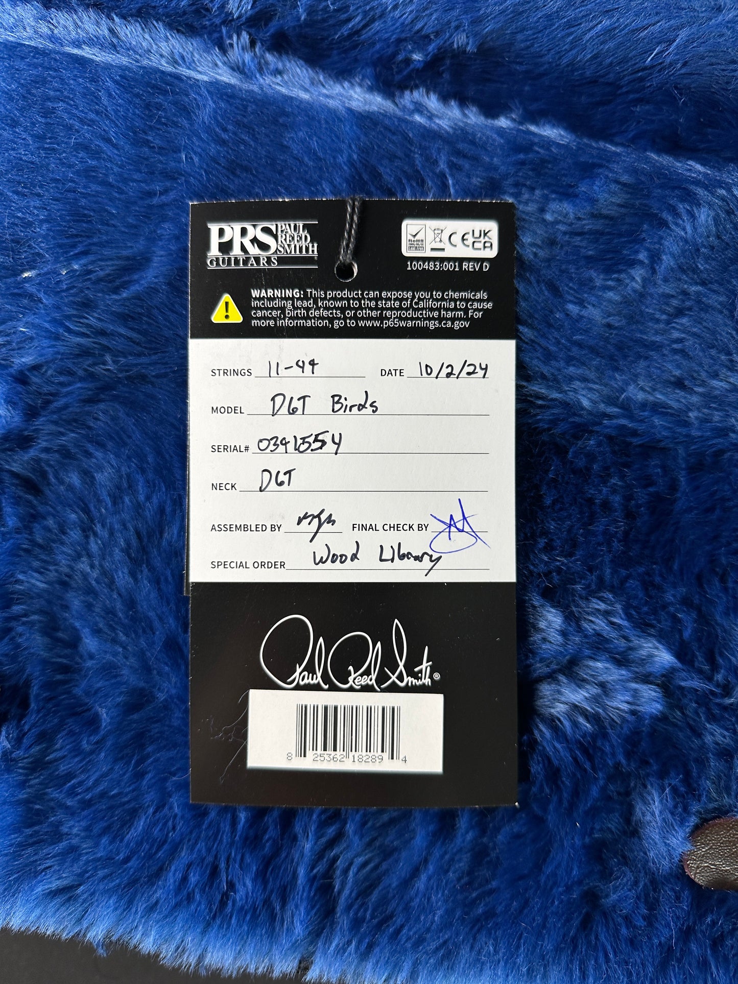 PRS TSG Exclusive Wood Library Artist DGT Gold Storm Fade Brazilian Rosewood w/case 0391554