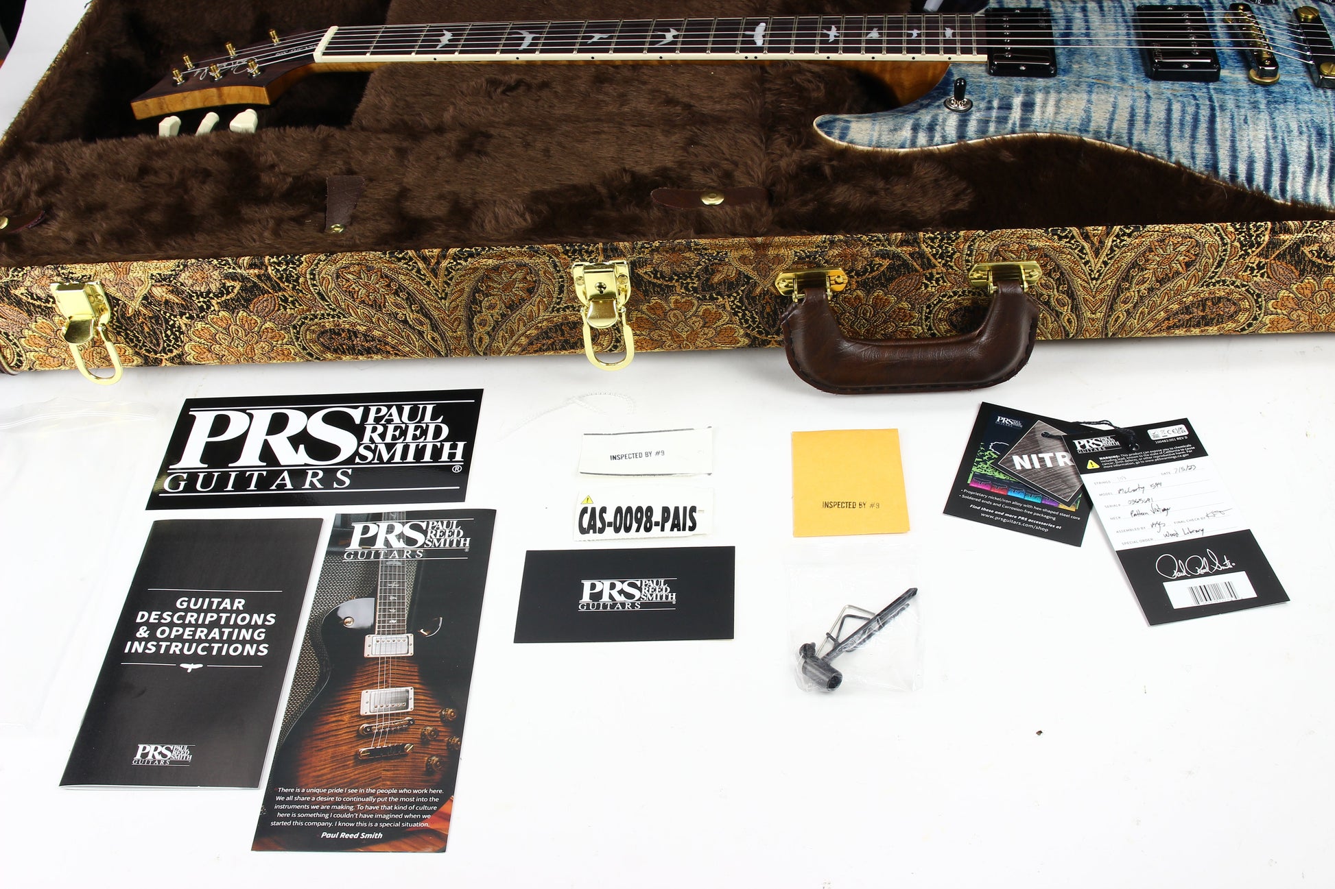 MINTY 2023 PRS Wood Library McCarty 594 10 Top - Faded Whale Blue, jean, 58/15 Humbucker Pickups!