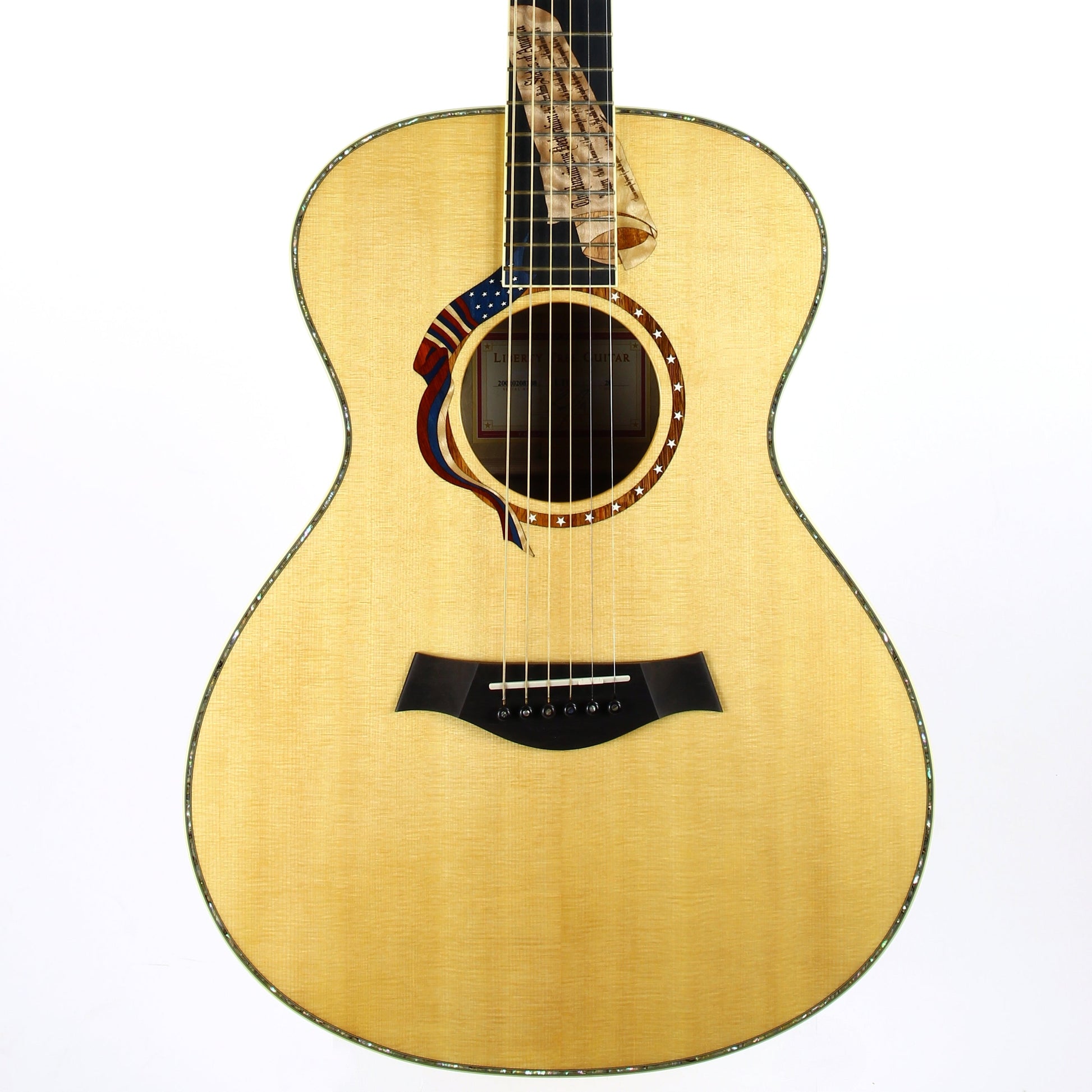 MINT & UNPLAYED! 2002 Taylor Liberty Tree Grand Concert Guitar LTG - US Flag, Declaration of Independence Inlays!