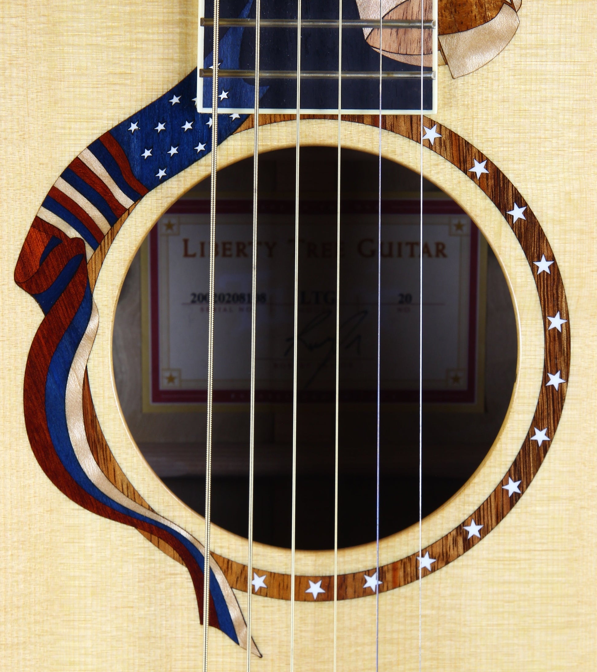 MINT & UNPLAYED! 2002 Taylor Liberty Tree Grand Concert Guitar LTG - US Flag, Declaration of Independence Inlays!