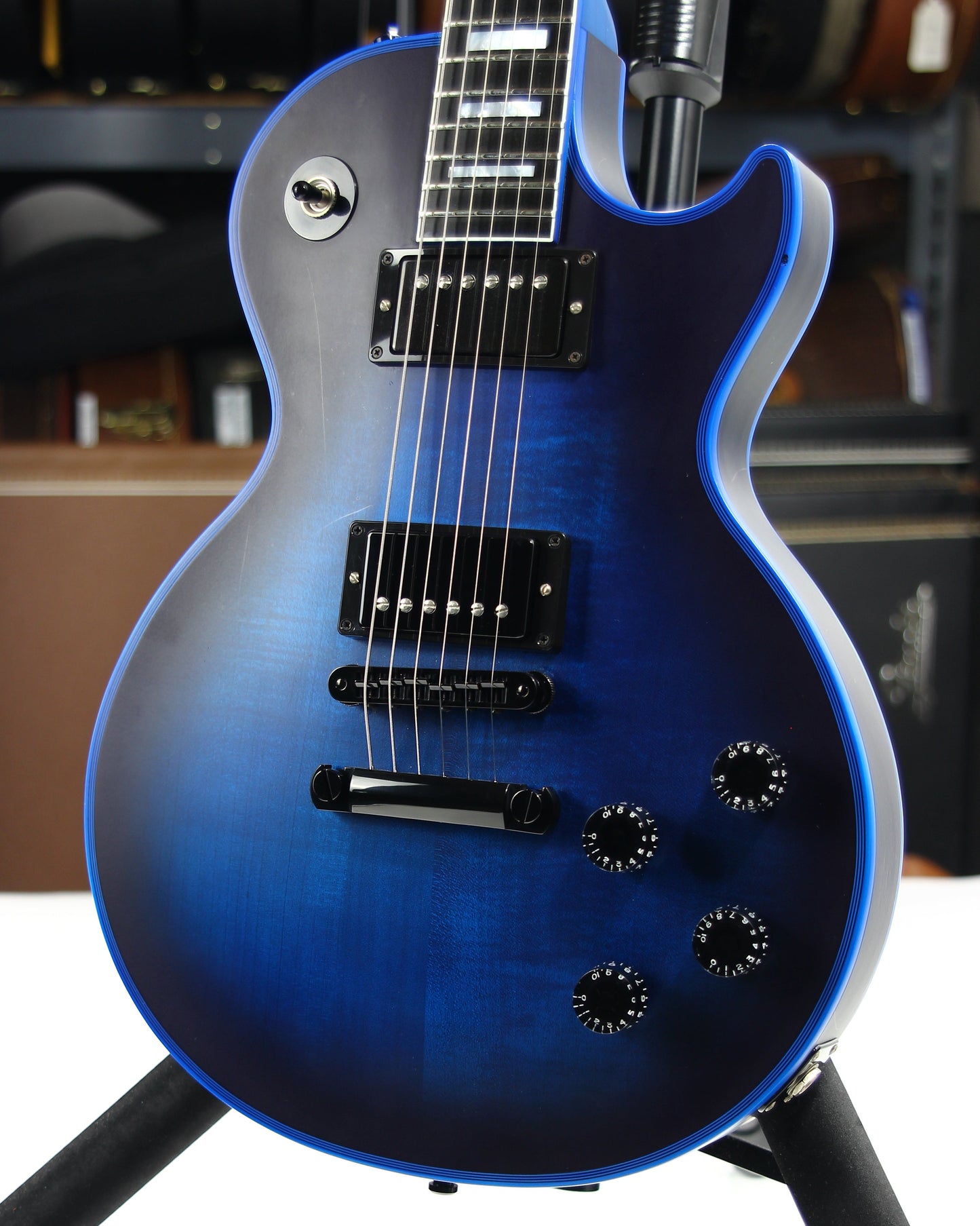 2017 Gibson Custom Shop Les Paul SATIN BLUE BURST WIDOW -- Rare Limited Edition! Maple Neck!