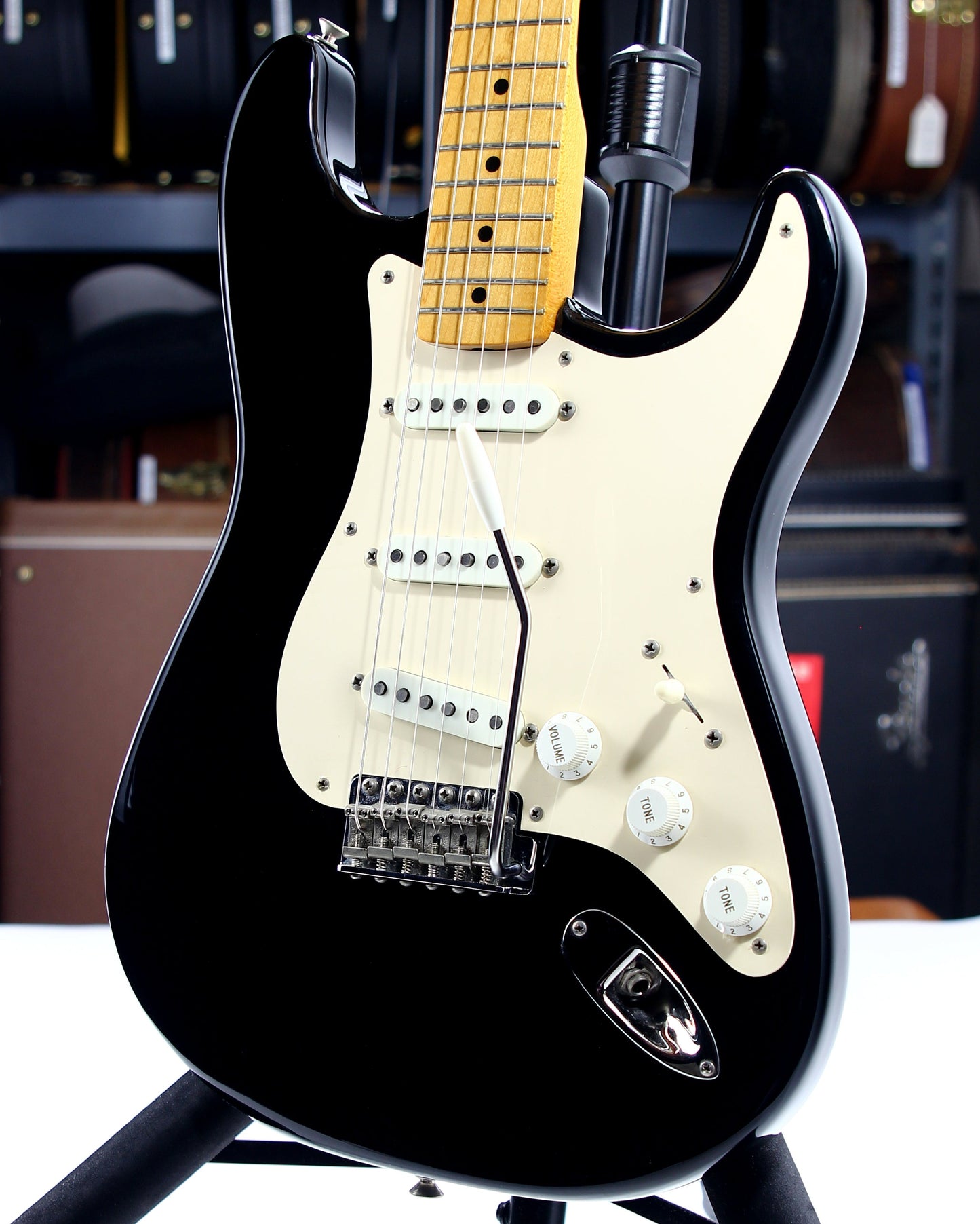 MINTY 1991 Fender Custom Shop '57 Stratocaster BLACK -- Art Esparza, Maple Neck, Tweed Case w Tags!