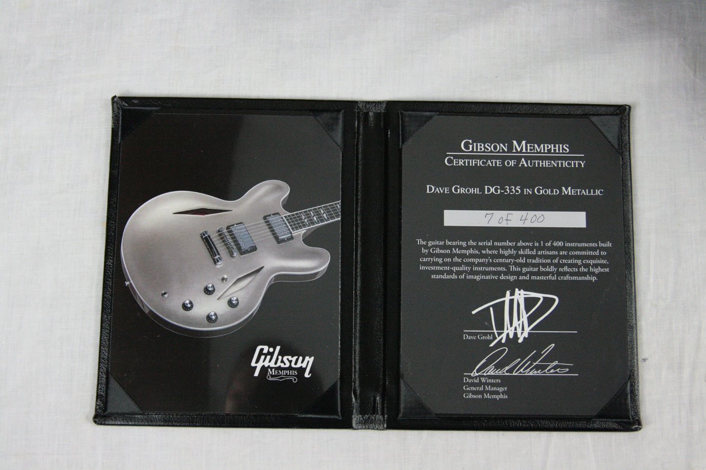 MINT 2014 Gibson Dave Grohl Signature ES-335 Metallic Gold DG-335 LOW NUMBER