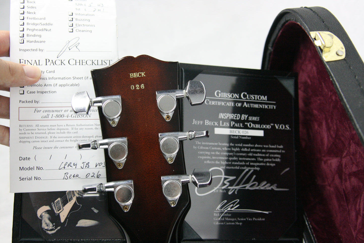 2009 Gibson JEFF BECK 1954 Les Paul Historic 54 R4 Oxblood! SIGNED COA!