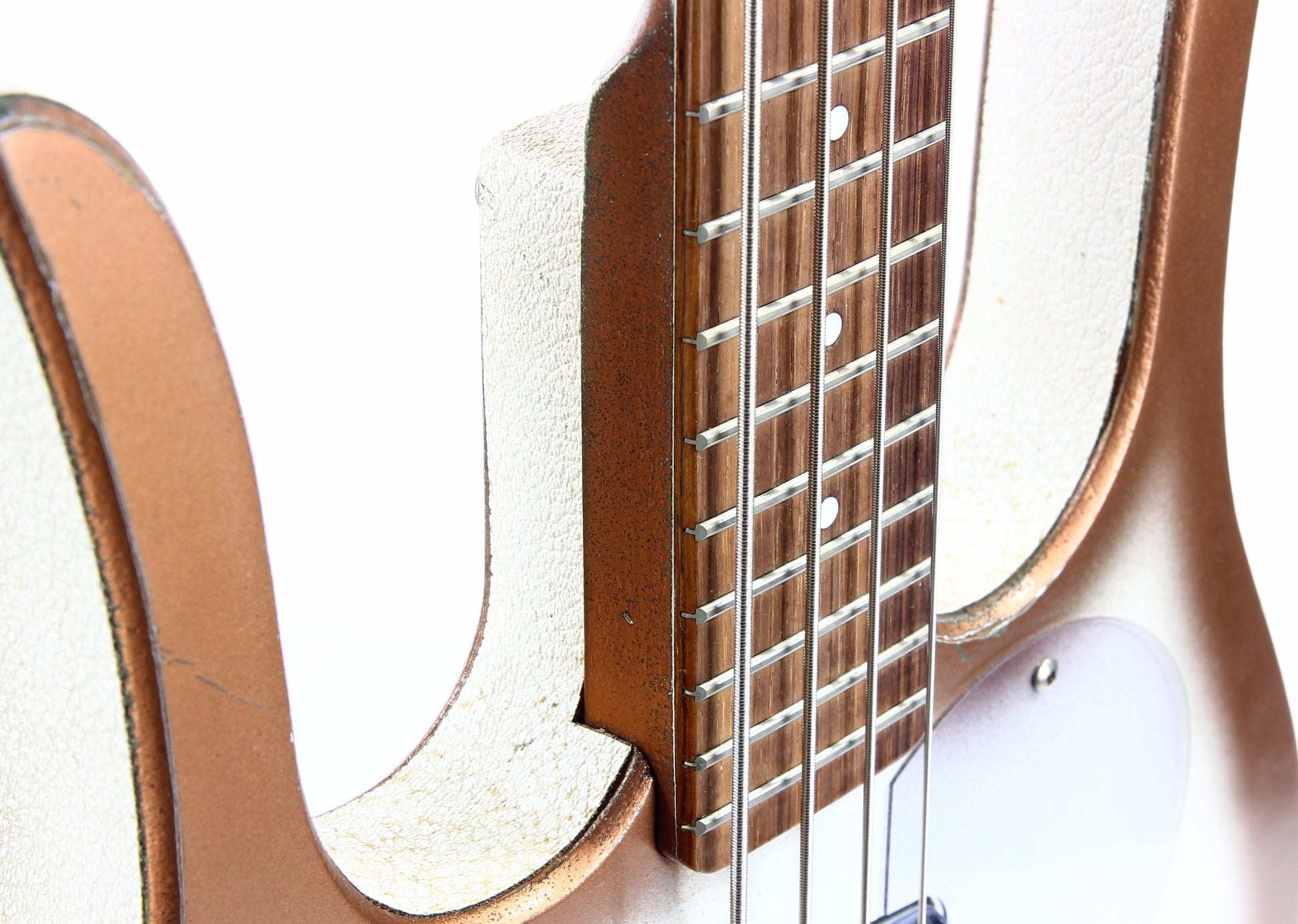 1963 Danelectro Longhorn Vintage Electric Bass Copper Burst - 2 Lipstick Pickups, Rare