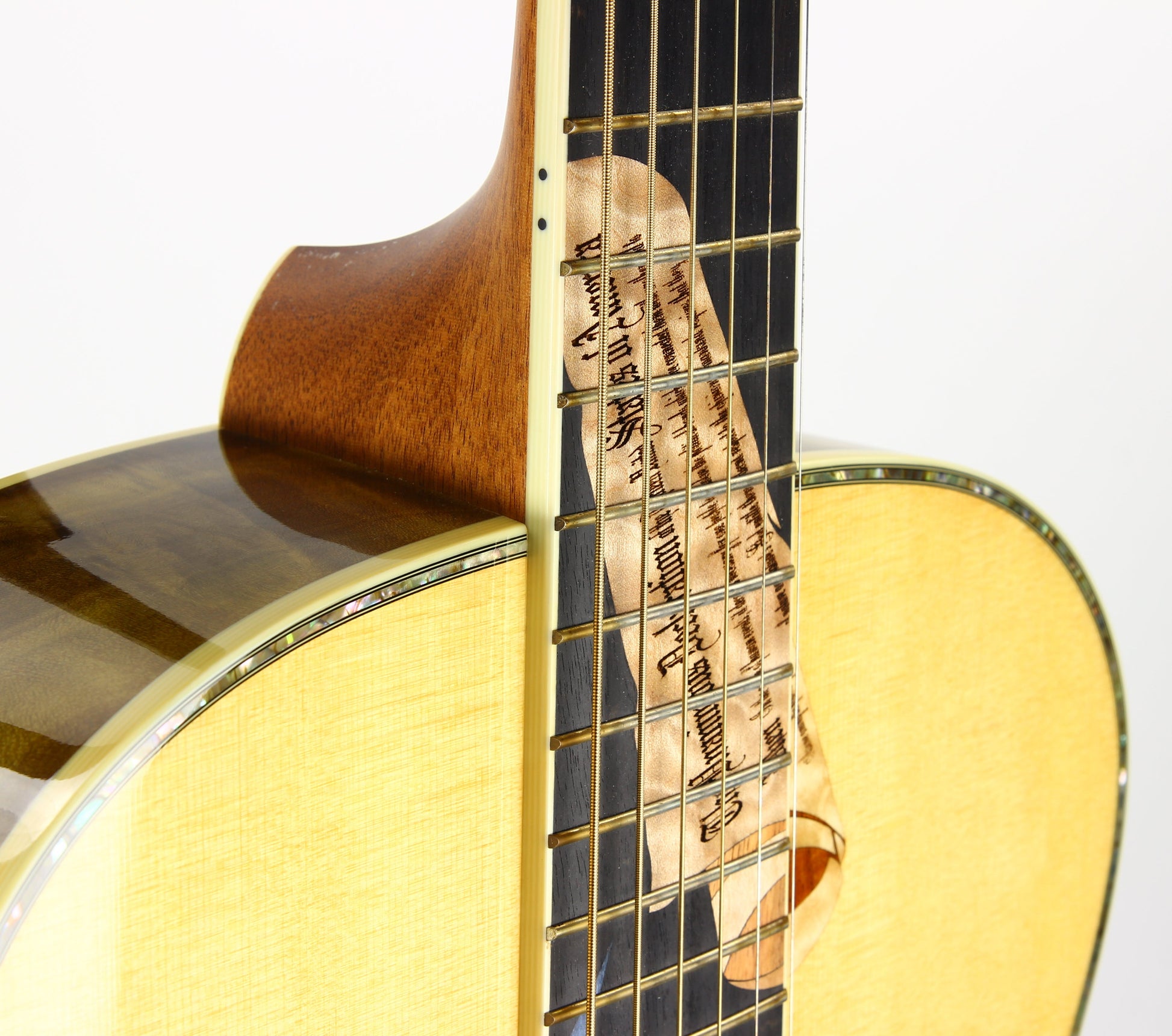 MINT & UNPLAYED! 2002 Taylor Liberty Tree Grand Concert Guitar LTG - US Flag, Declaration of Independence Inlays!