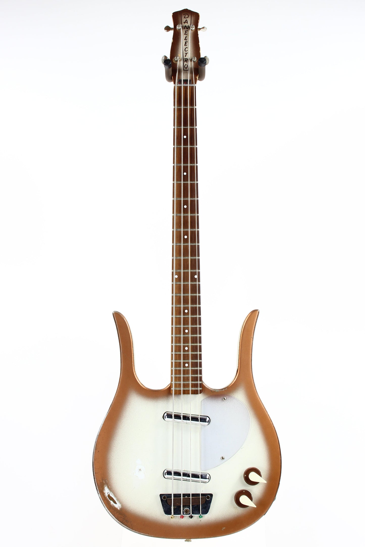 1963 Danelectro Longhorn Vintage Electric Bass Copper Burst - 2 Lipstick Pickups, Rare