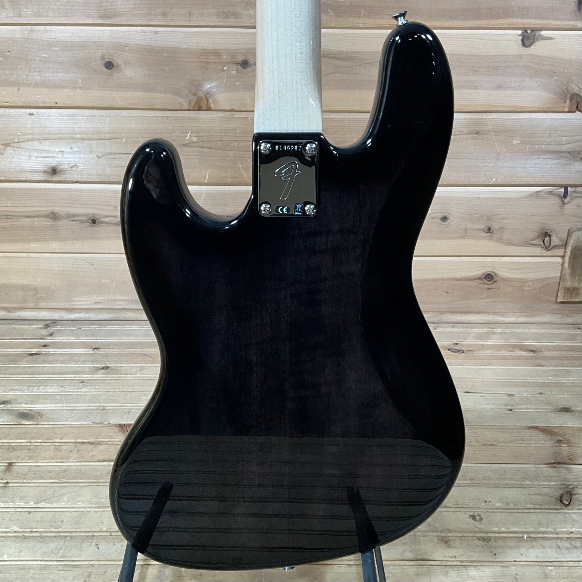 Fender Custom Shop 1964 Jazz Electric Bass NOS Guitar - Ebony Transparent w/Painted Headcap