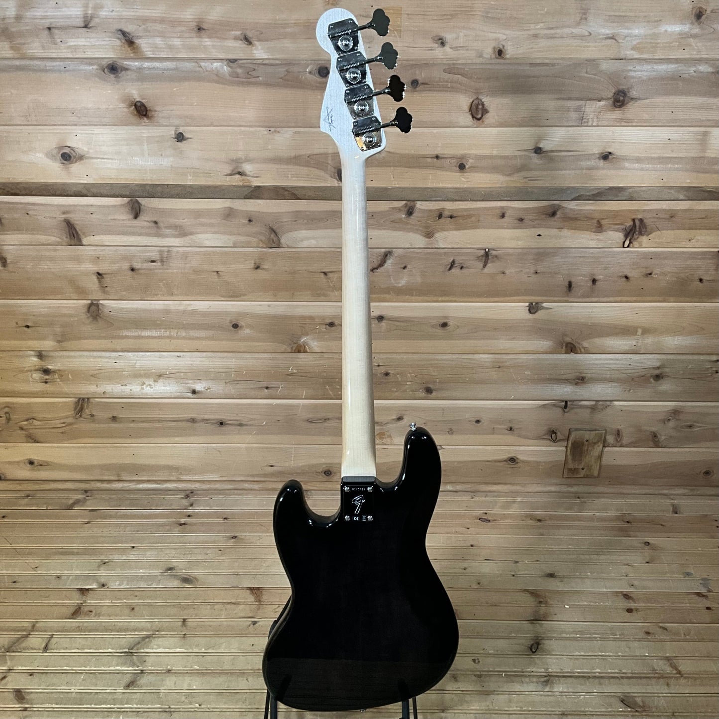Fender Custom Shop 1964 Jazz Electric Bass NOS Guitar - Ebony Transparent w/Painted Headcap