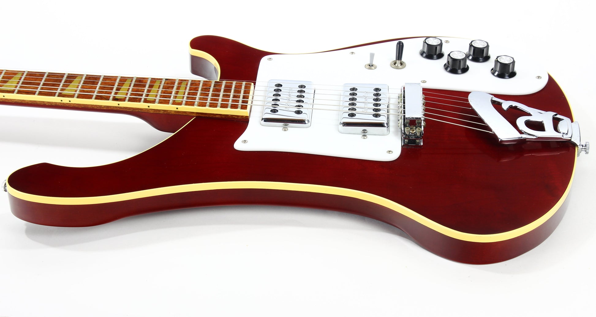 1982 Rickenbacker 481 Slant Fret BURGUNDYGLO - Clean, Original Case, Keys, 480 4001 6-String Guitar