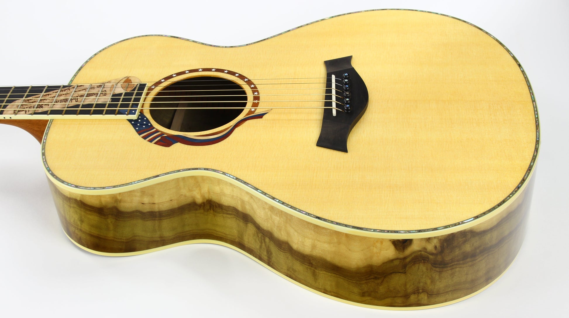 MINT & UNPLAYED! 2002 Taylor Liberty Tree Grand Concert Guitar LTG - US Flag, Declaration of Independence Inlays!