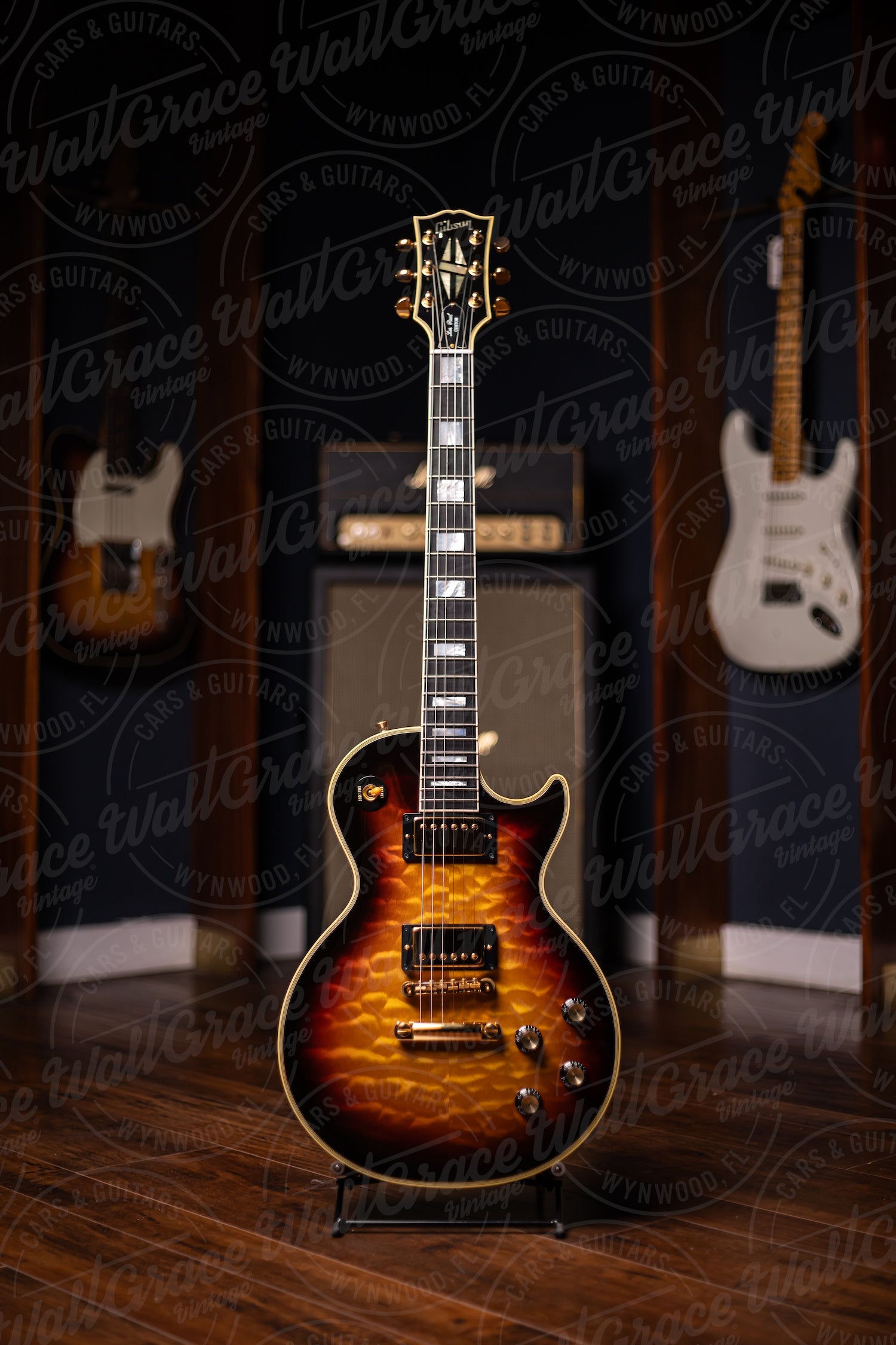 2001 Gibson Custom Shop 1968 Les Paul Custom Quilt Top Electric Guitar - Tri Burst