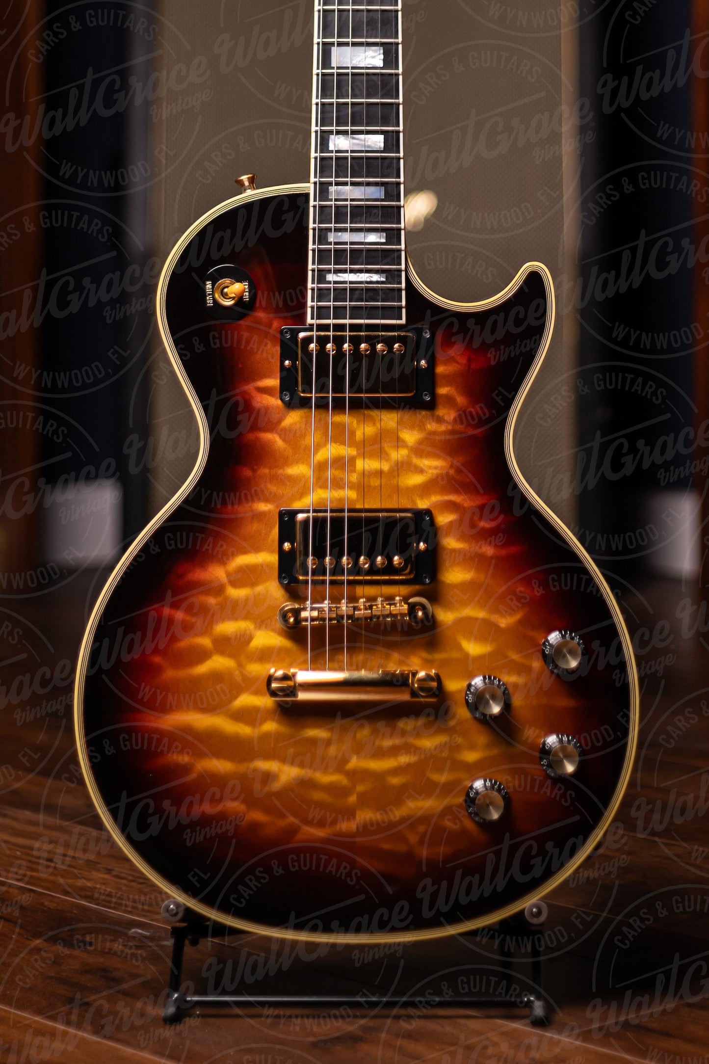 2001 Gibson Custom Shop 1968 Les Paul Custom Quilt Top Electric Guitar - Tri Burst