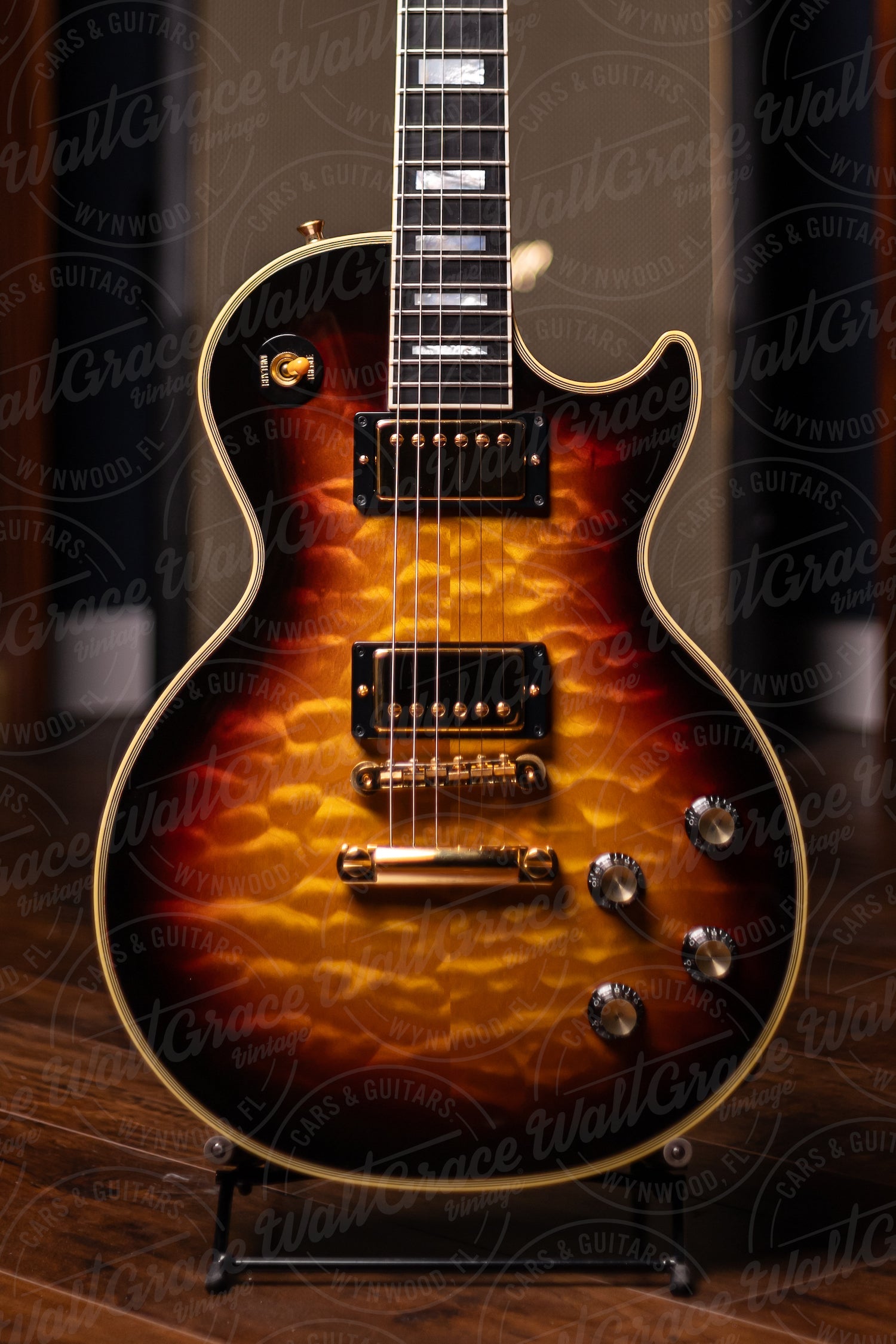 2001 Gibson Custom Shop 1968 Les Paul Custom Quilt Top Electric Guitar - Tri Burst