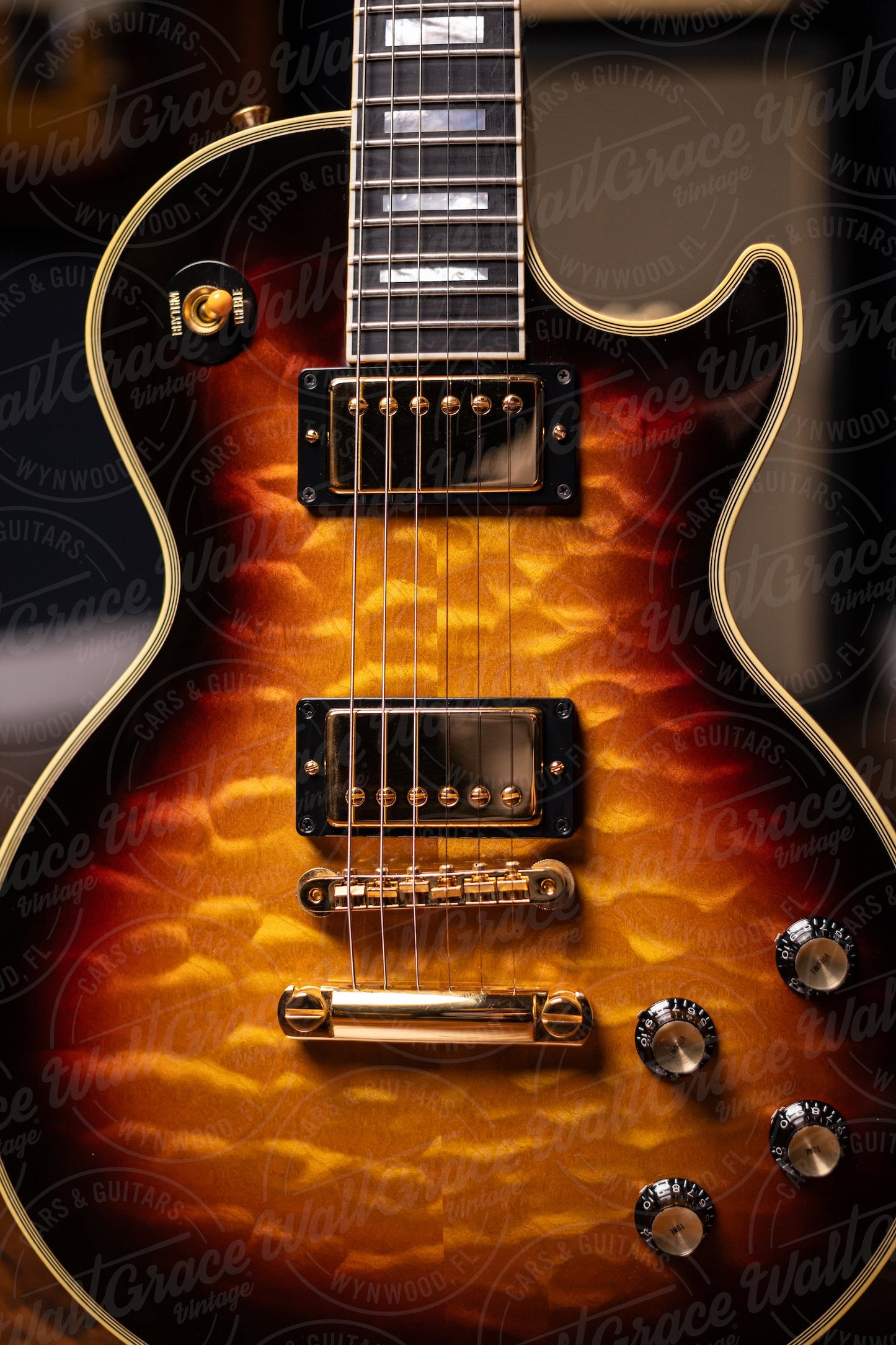 2001 Gibson Custom Shop 1968 Les Paul Custom Quilt Top Electric Guitar - Tri Burst