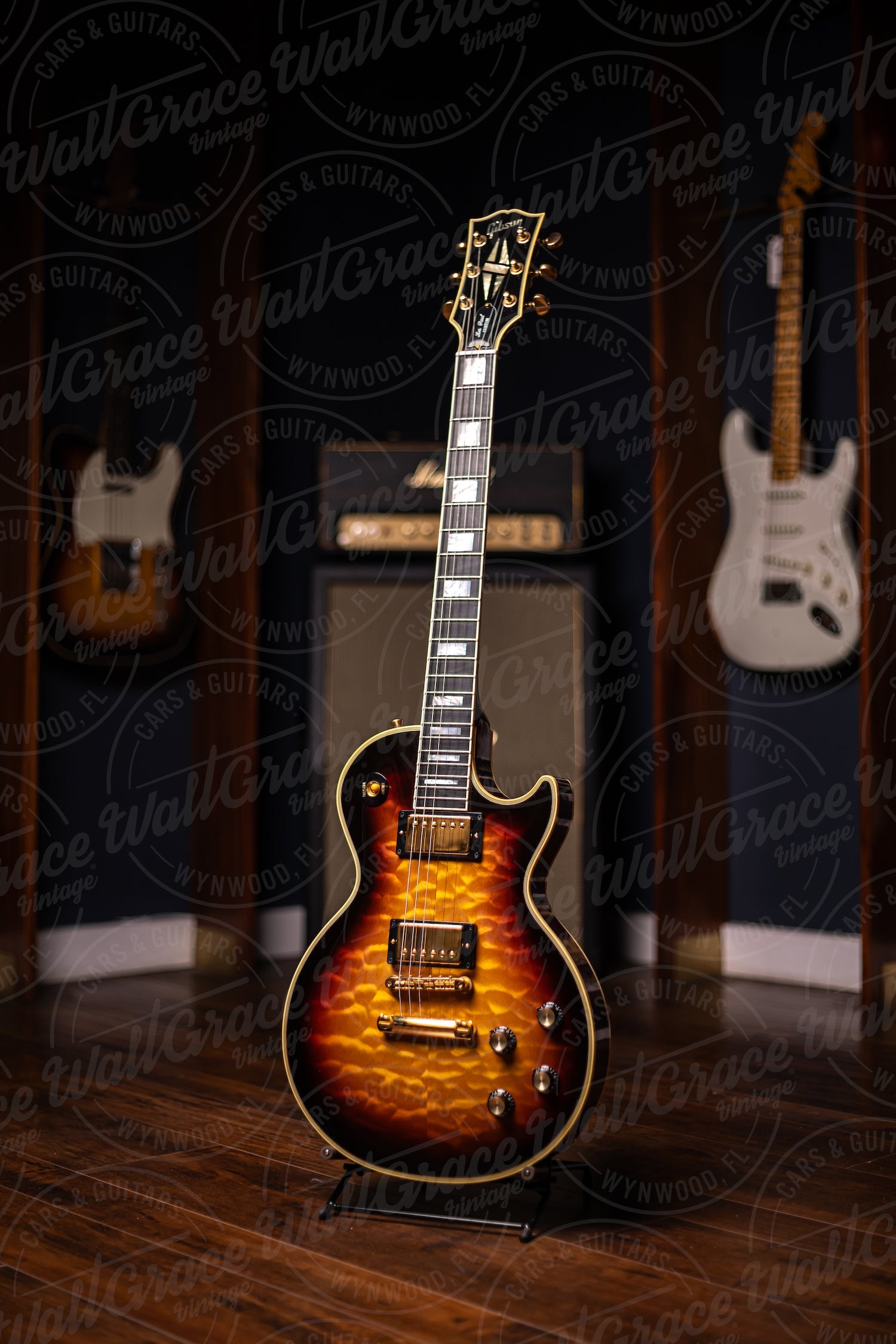 2001 Gibson Custom Shop 1968 Les Paul Custom Quilt Top Electric Guitar - Tri Burst