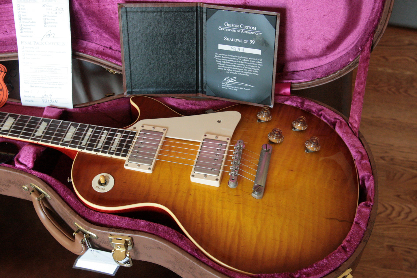 2013 Gibson 1959 SHADOWS OF 59 Les Paul Historic Reissue R9 Vic DaPra Custom Shop