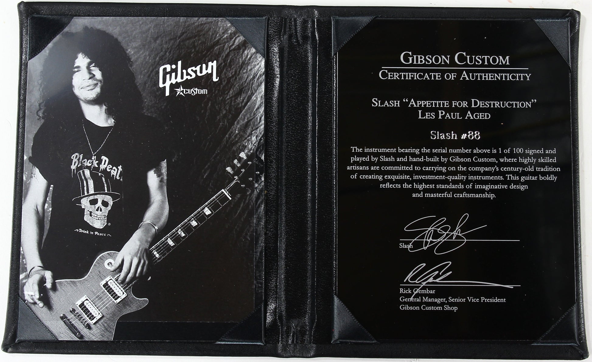 2010 Gibson Custom Shop SLASH AFD Les Paul Murphy AGED & SIGNED Appetite For Destruction '59 LP