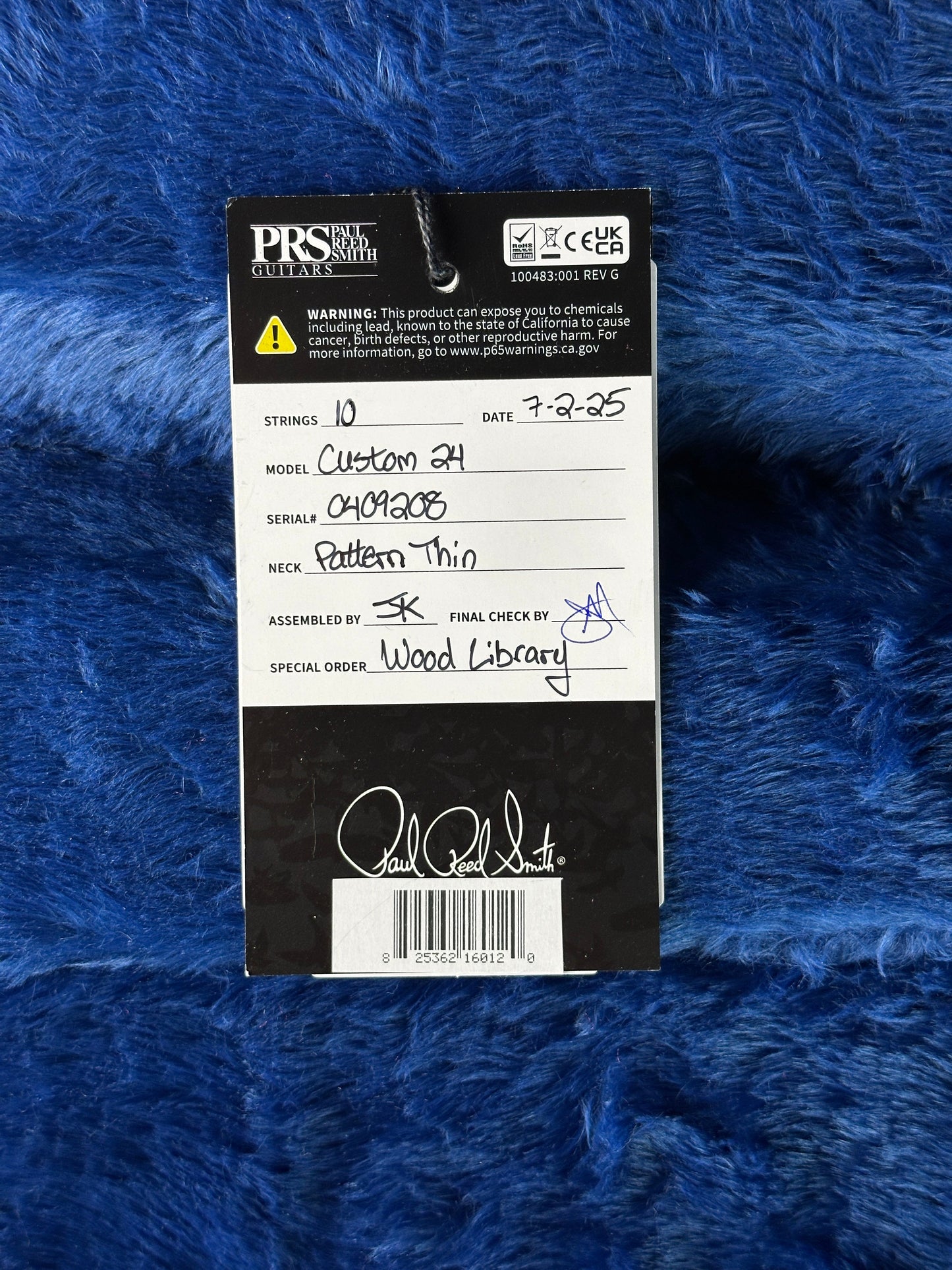 PRS Wood Library Custom 24 Quilt 10 Top Bonni Pink w/case 0409208