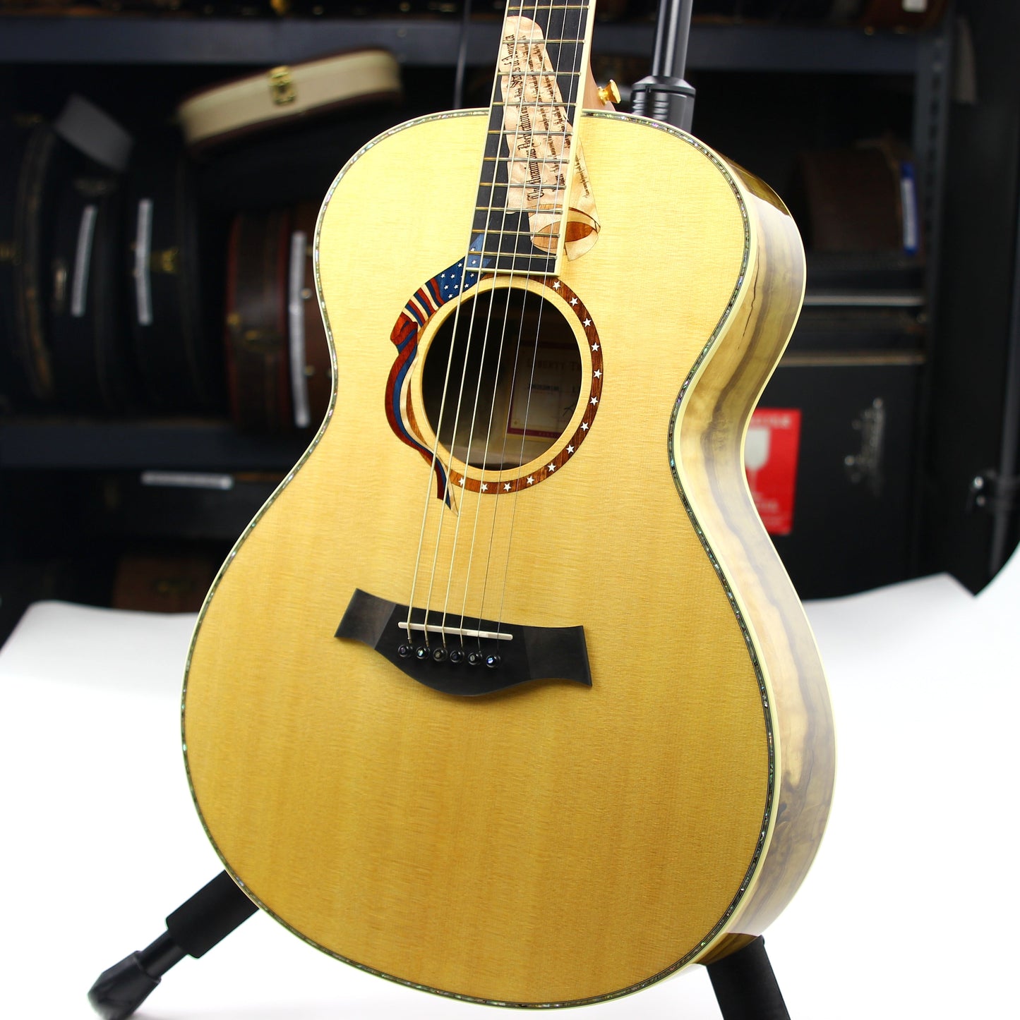 MINT & UNPLAYED! 2002 Taylor Liberty Tree Grand Concert Guitar LTG - US Flag, Declaration of Independence Inlays!