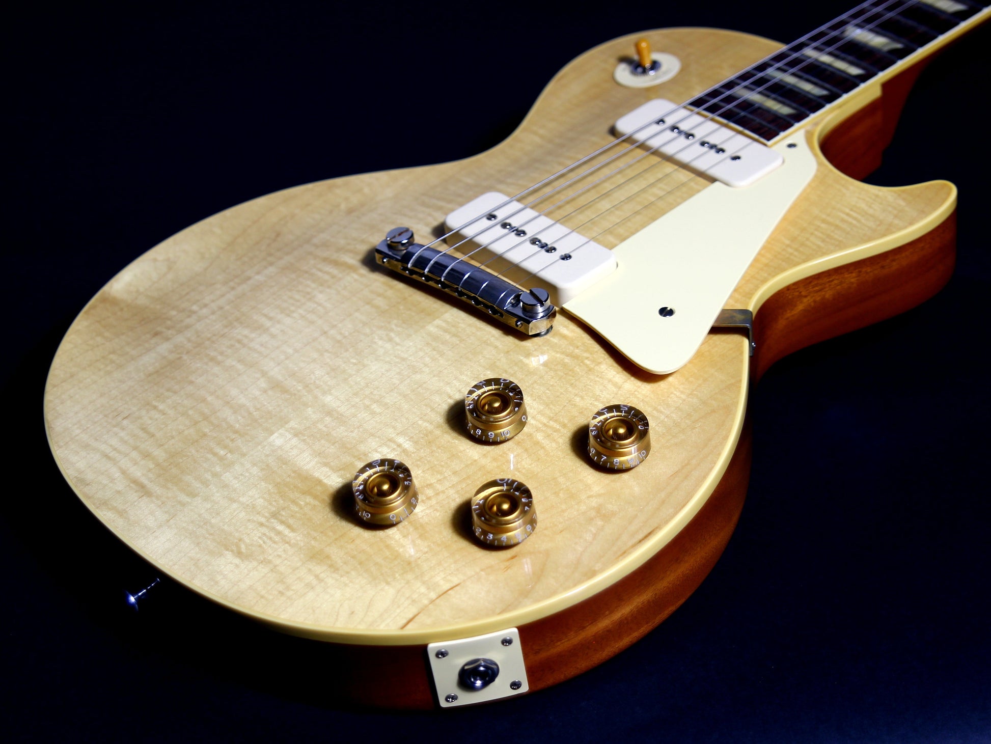 2021 Gibson Custom Shop 1954 Les Paul '54 Made to Measure M2M Natural - Factory Stinger, Light Flametop R4 Goldtop Standard