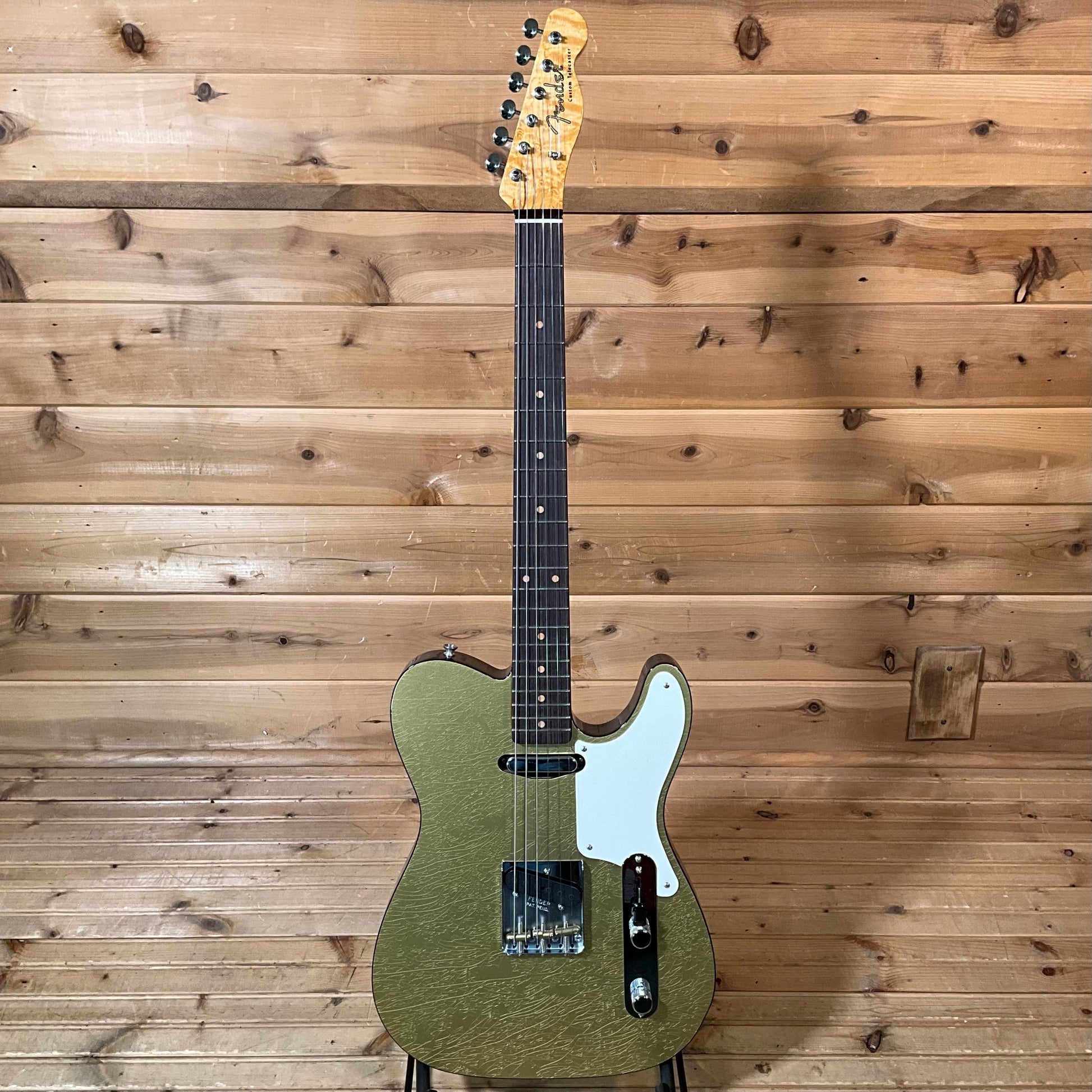 Fender Custom Shop Limited Edition Telecaster Custom DLX Closet Classic Electric Guitar - Aged HLE Gold with Aged Charcoal Frost Metallic Sides