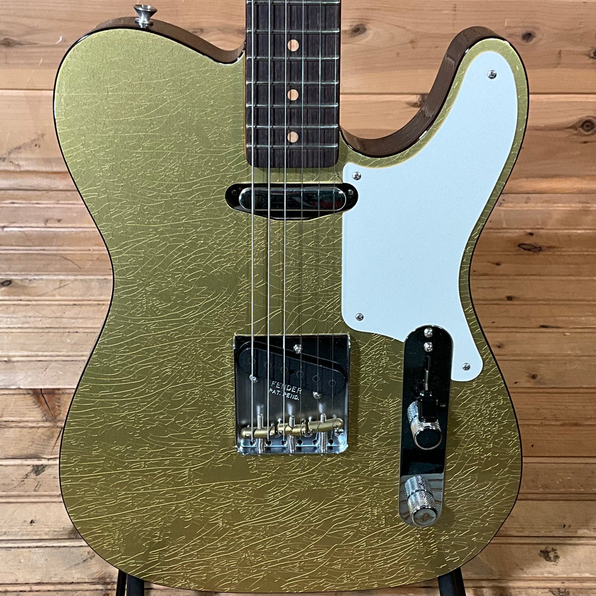 Fender Custom Shop Limited Edition Telecaster Custom DLX Closet Classic Electric Guitar - Aged HLE Gold with Aged Charcoal Frost Metallic Sides