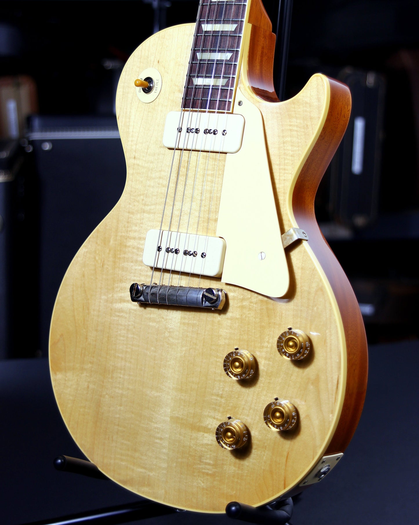 2021 Gibson Custom Shop 1954 Les Paul '54 Made to Measure M2M Natural - Factory Stinger, Light Flametop R4 Goldtop Standard