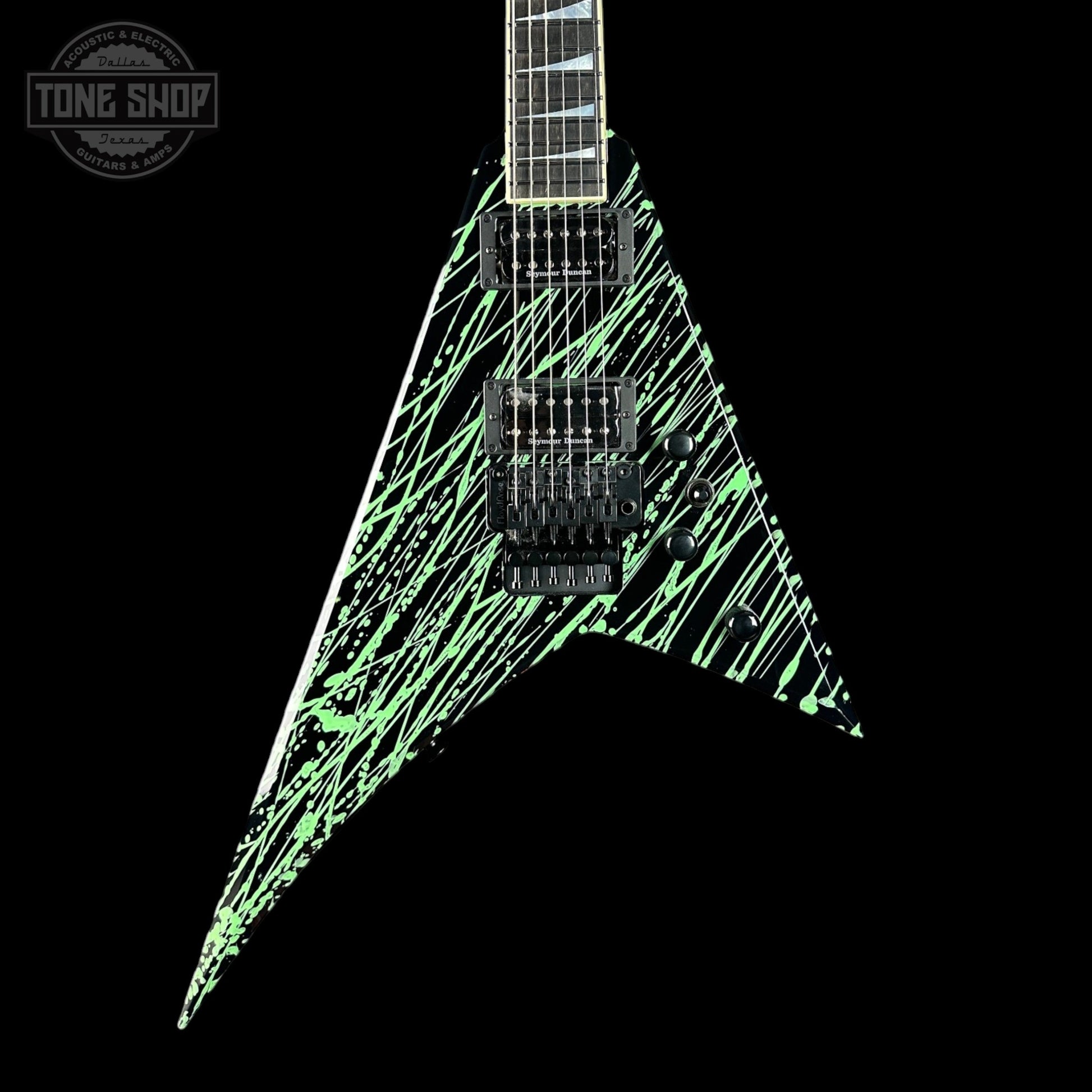 Jackson Custom Shop RR 2H FR Black-Green Splatter w/case RR4149