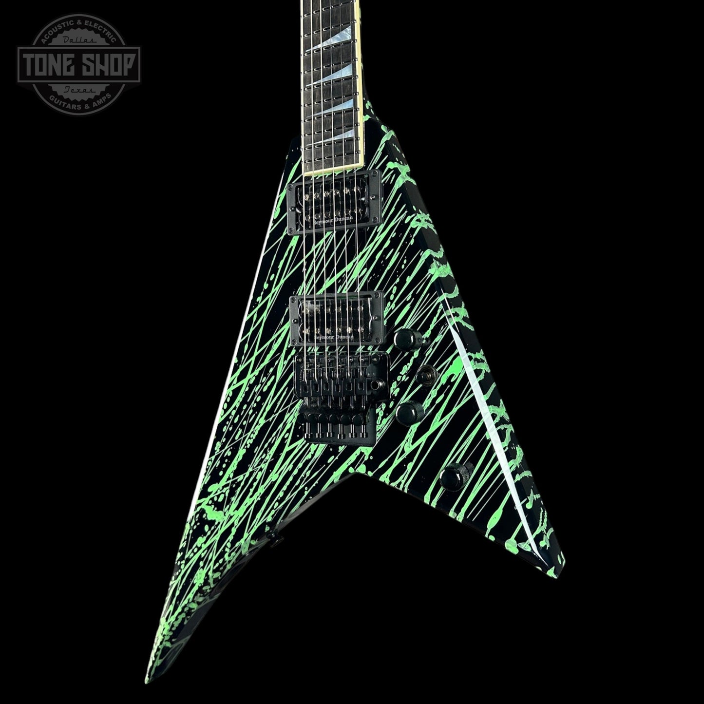 Jackson Custom Shop RR 2H FR Black-Green Splatter w/case RR4149