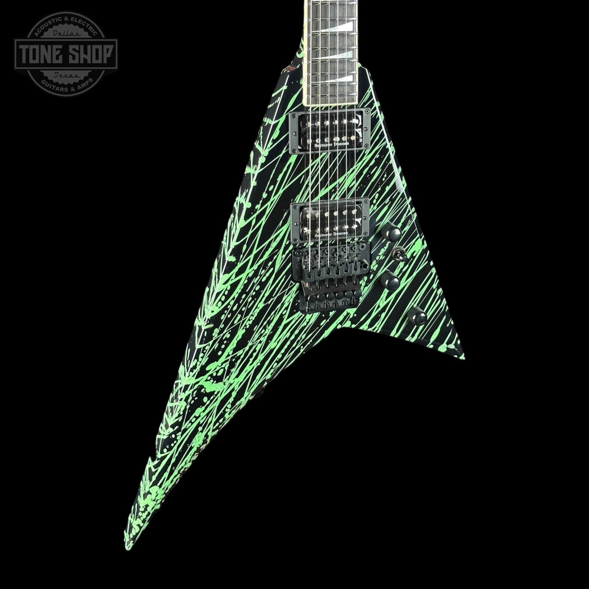 Jackson Custom Shop RR 2H FR Black-Green Splatter w/case RR4149