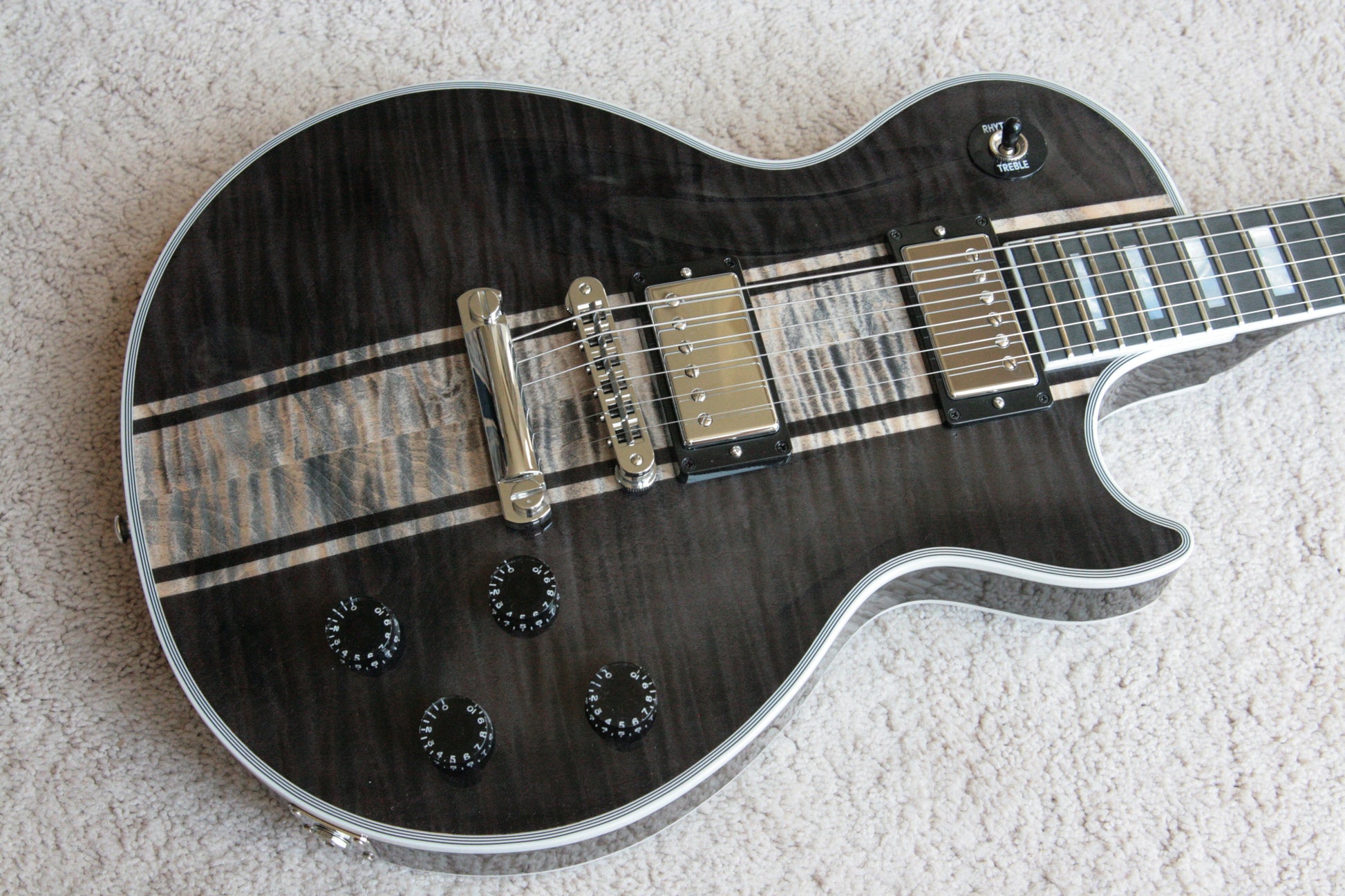 2018 Gibson Custom Shop Les Paul WHITE SCORPION! Flametop, Limited Block Inlay Model!
