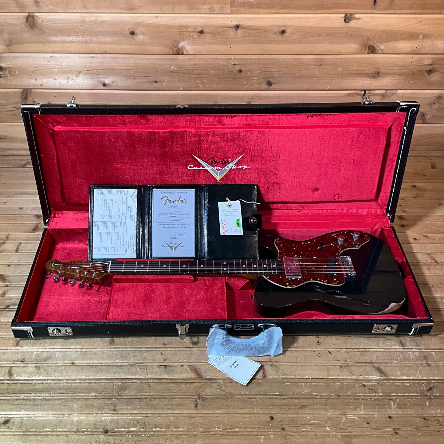 Fender Custom Shop Thinline Telecaster Relic - Black Pearl